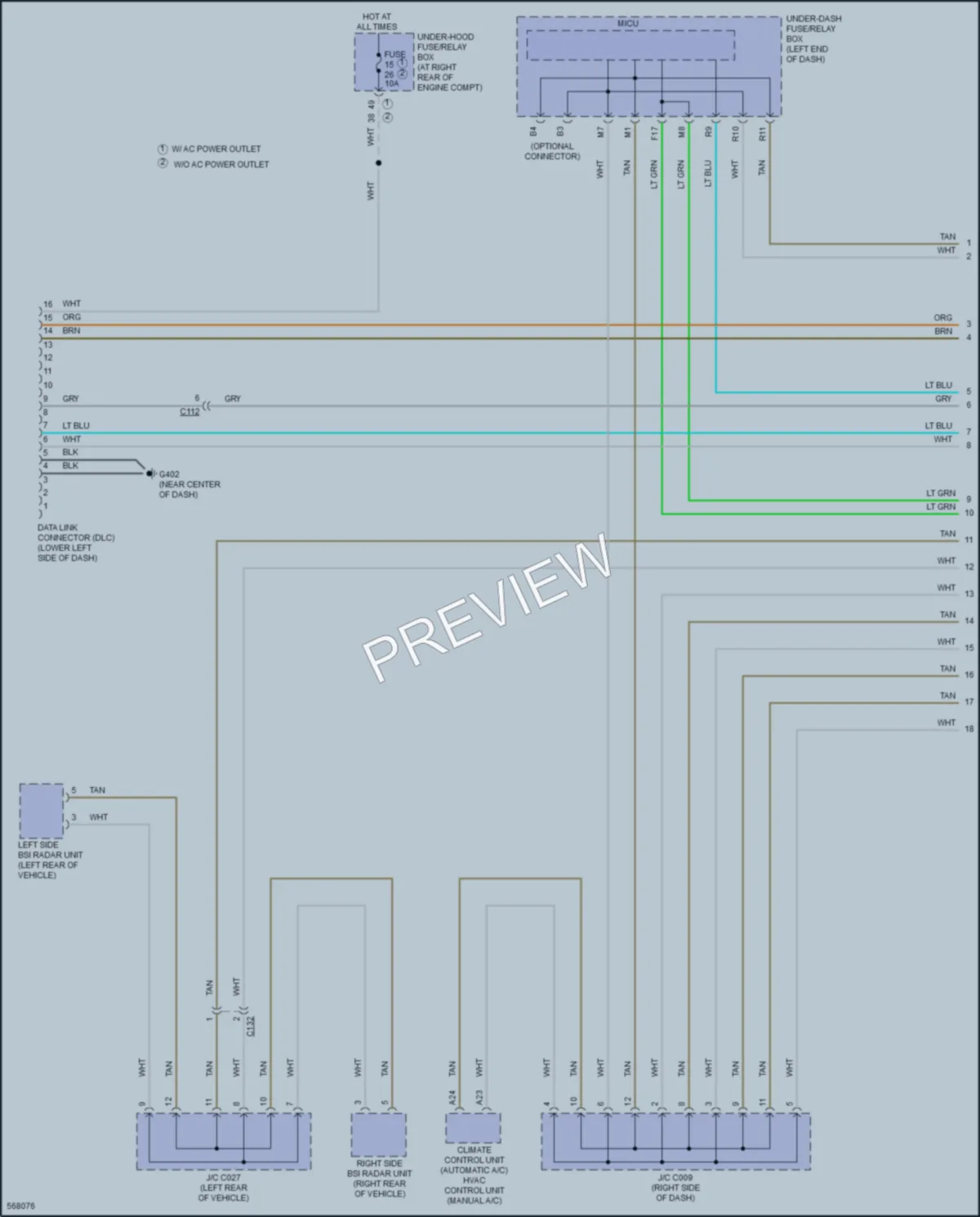 2017 Honda Ridgeline Computer Data Lines wiring diagram preview