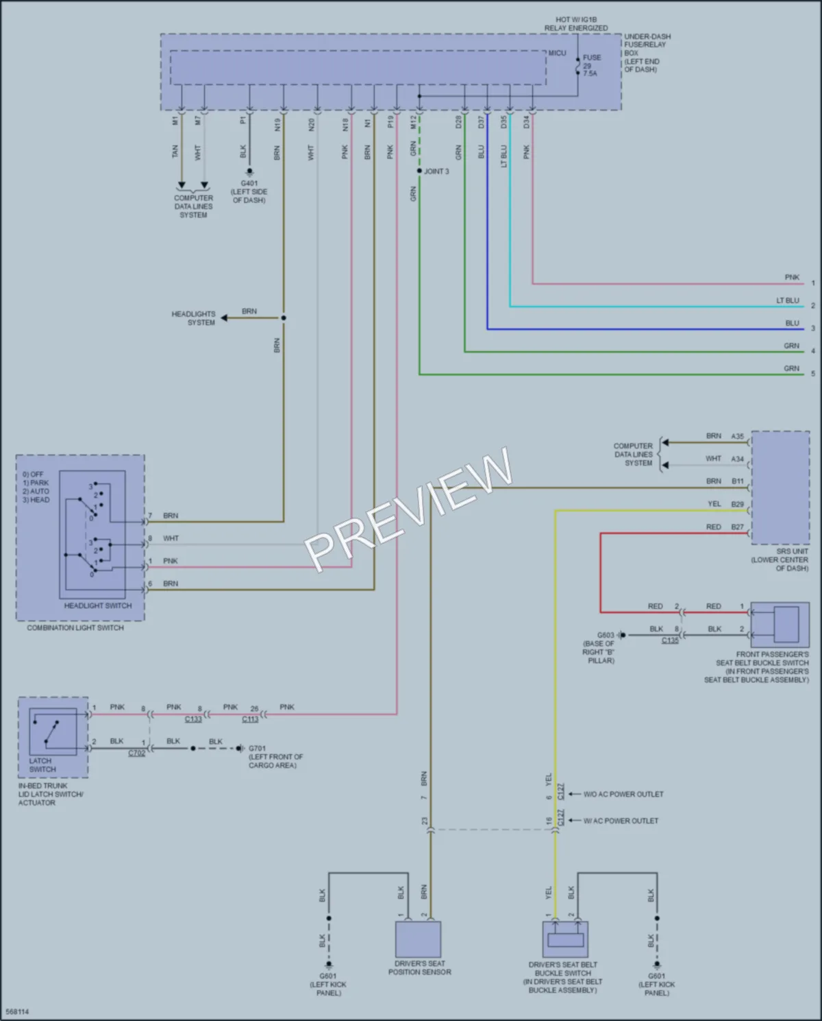 2017 Honda Ridgeline Warning Systems wiring diagram preview