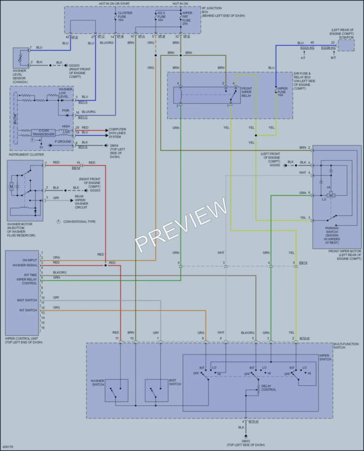 2017 Hyundai Accent Wiper Washer wiring diagram preview
