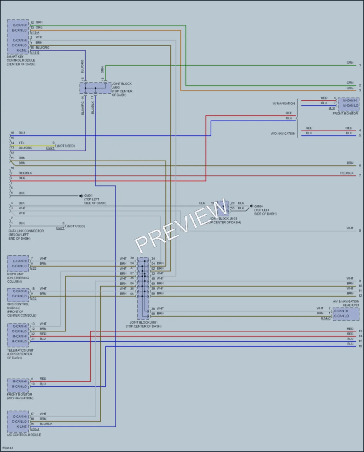 2017 Hyundai Azera Computer Data Lines wiring diagram preview