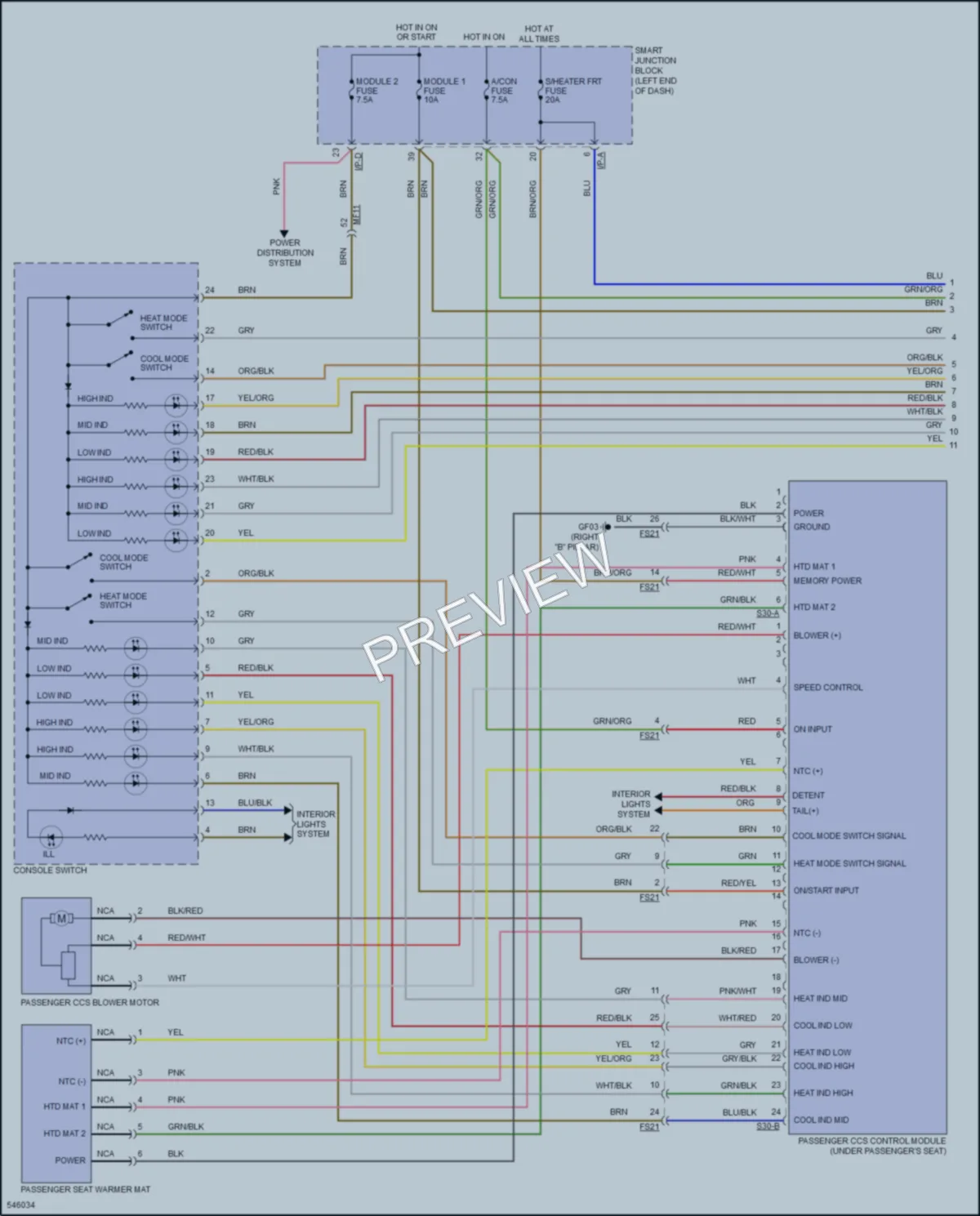 2017 Hyundai Azera Power Seats wiring diagram preview