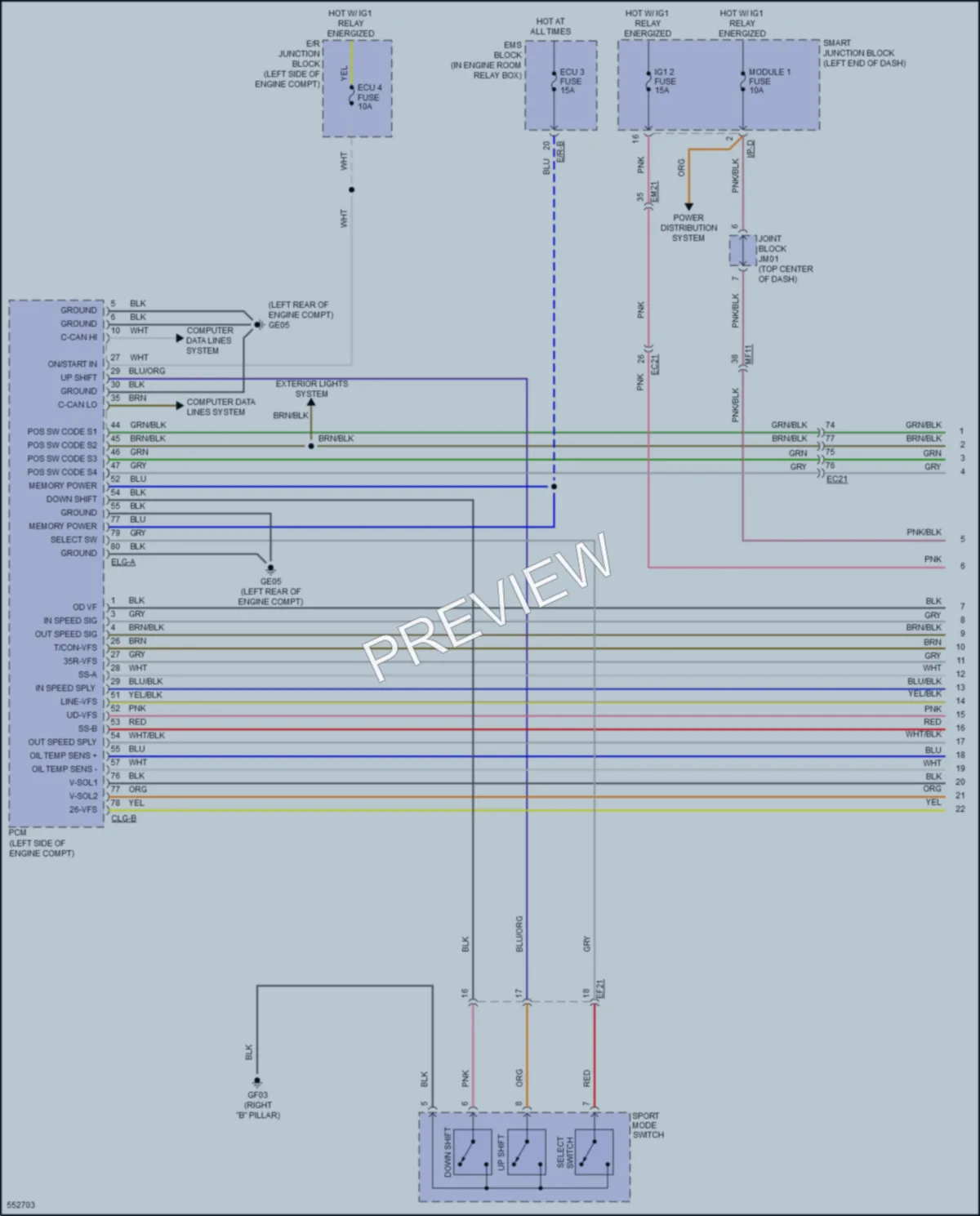 2017 Hyundai Azera Transmission wiring diagram preview