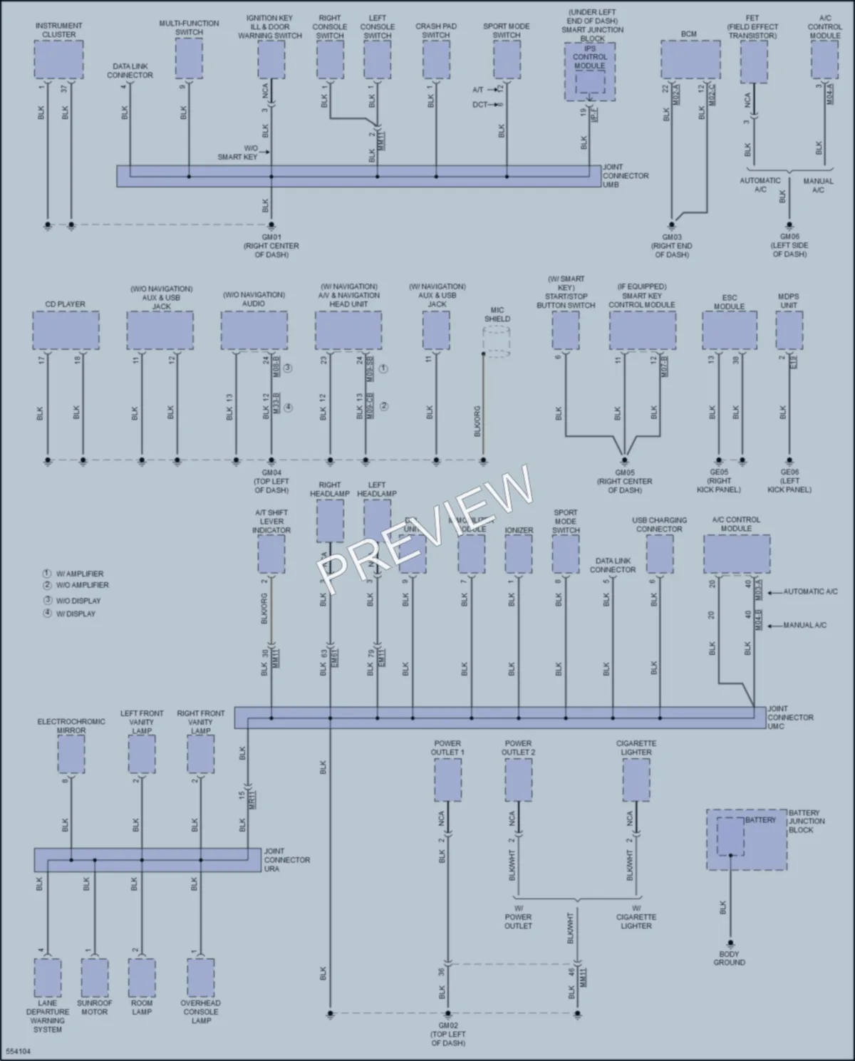 2017 Hyundai Elantra Ground Distribution wiring diagram preview