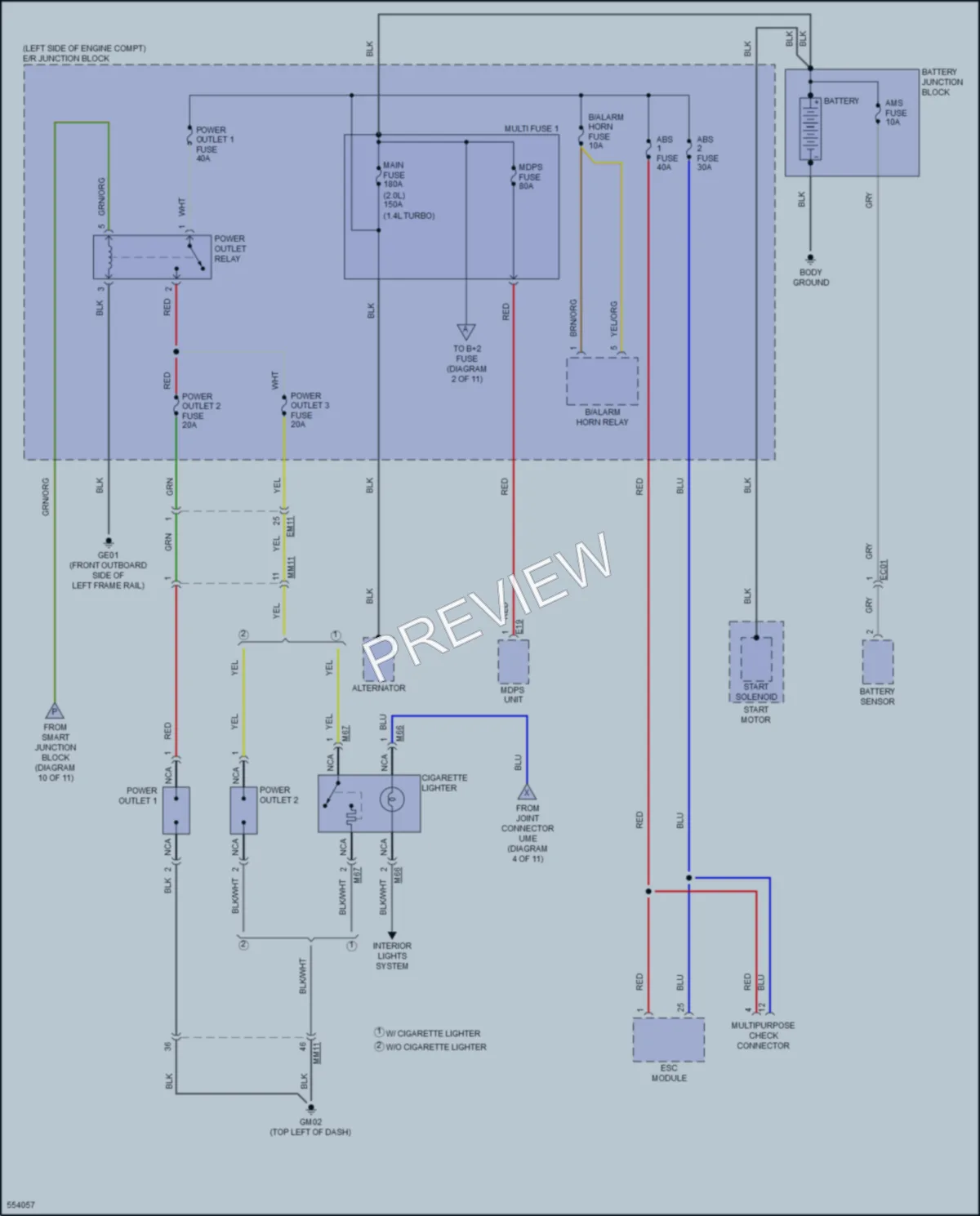 2017 Hyundai Elantra Power Distribution wiring diagram preview