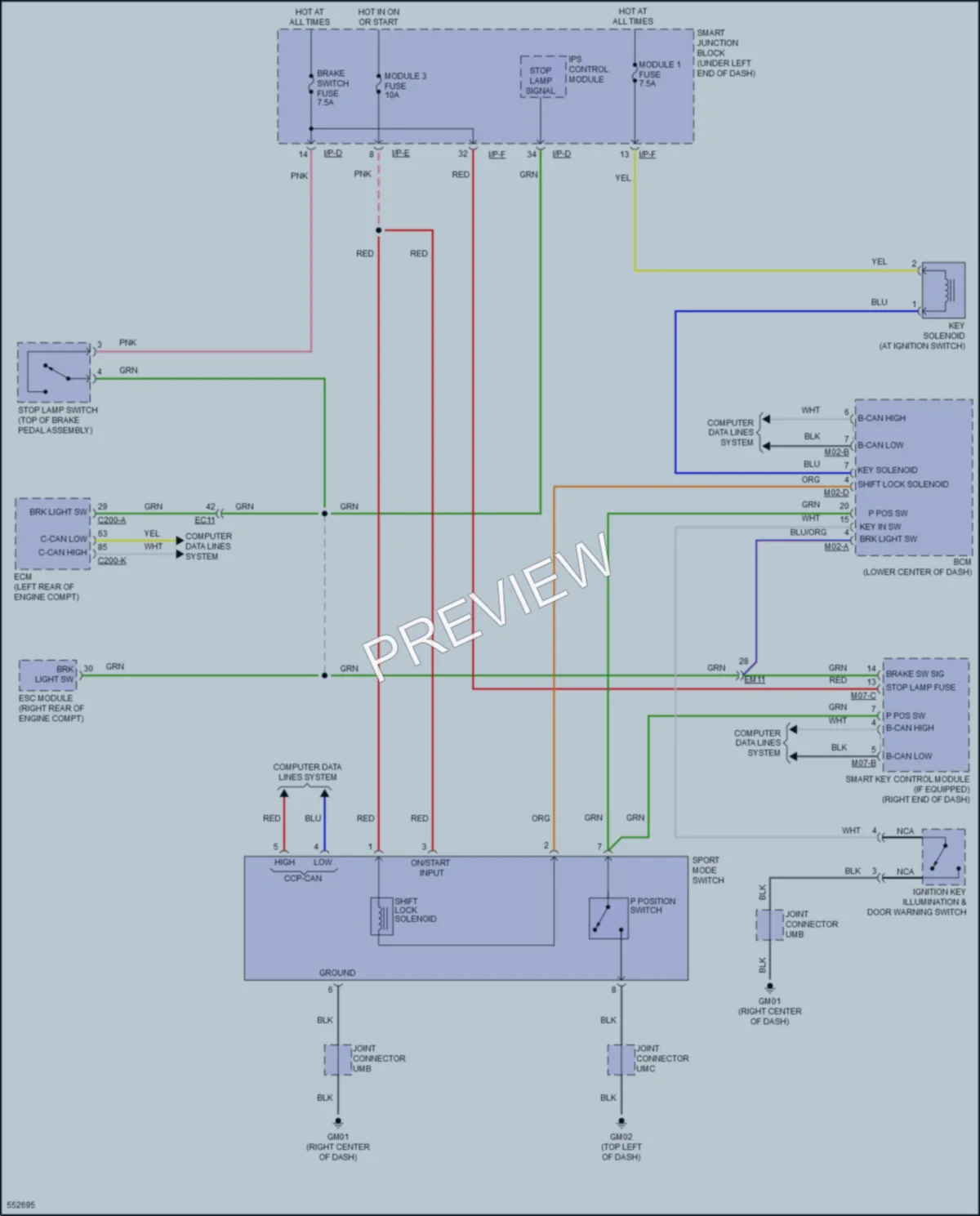 2017 Hyundai Elantra Shift Interlock wiring diagram preview