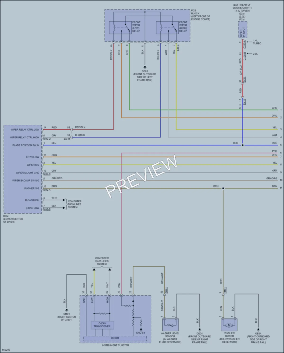 2017 Hyundai Elantra Wiper Washer wiring diagram preview