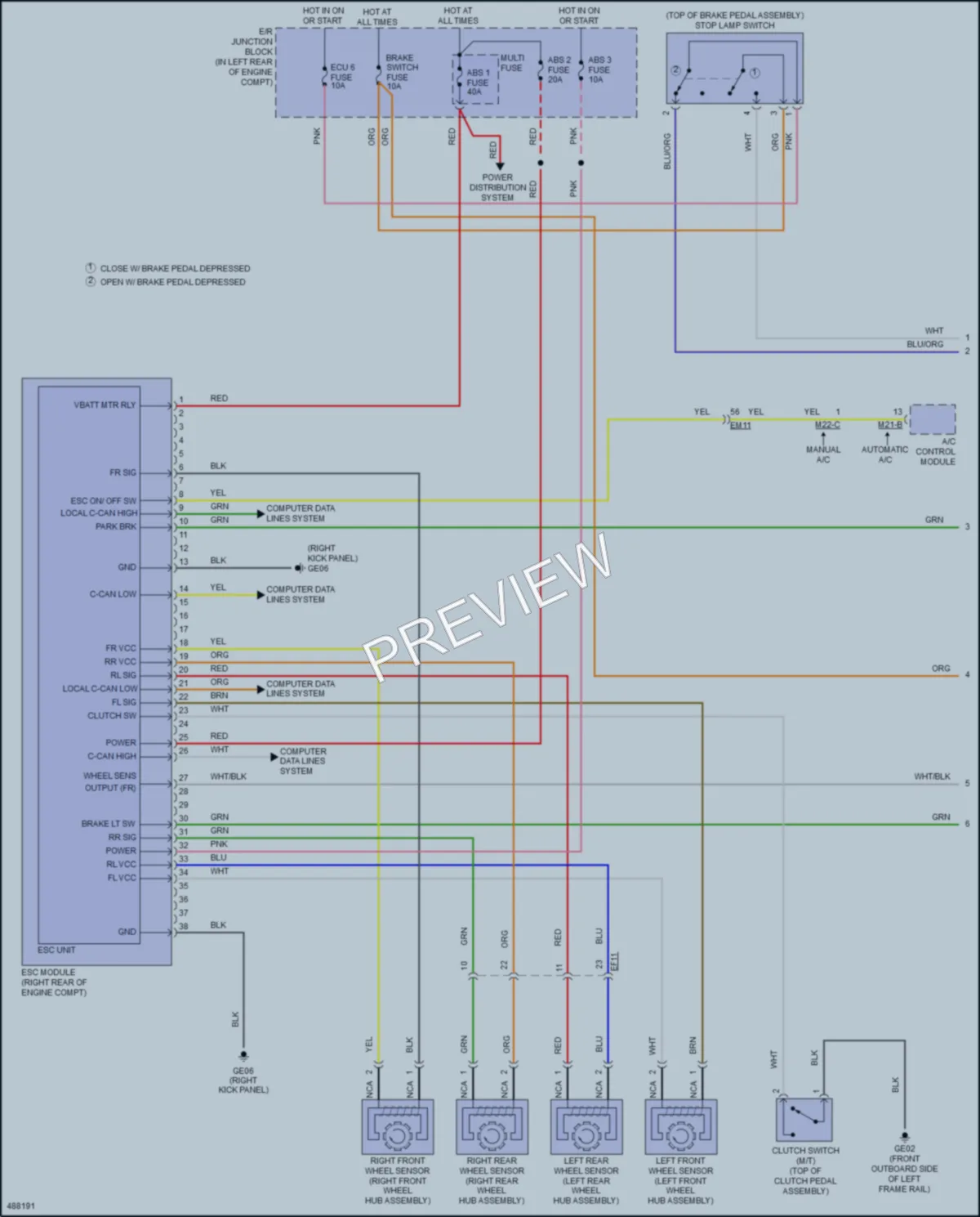 2017 Hyundai ElantraGT Anti Lock Brakes wiring diagram preview