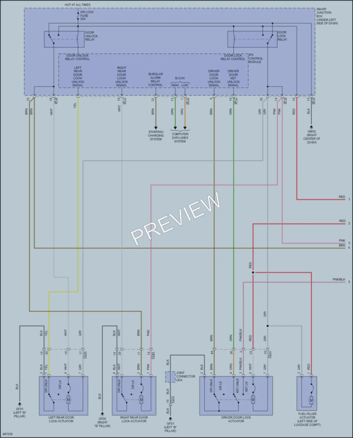 2017 Hyundai ElantraGT Power Door Locks wiring diagram preview