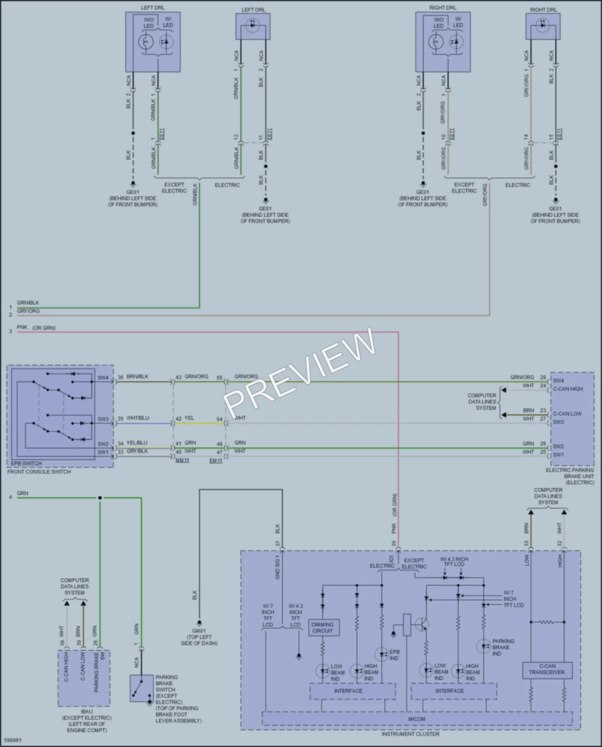 2017 Hyundai IoniqElectric Headlights wiring diagram preview