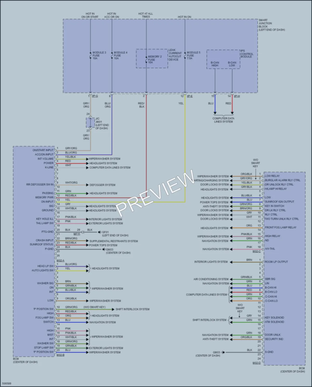 2017 Hyundai SantaFe Body Control Modules wiring diagram preview