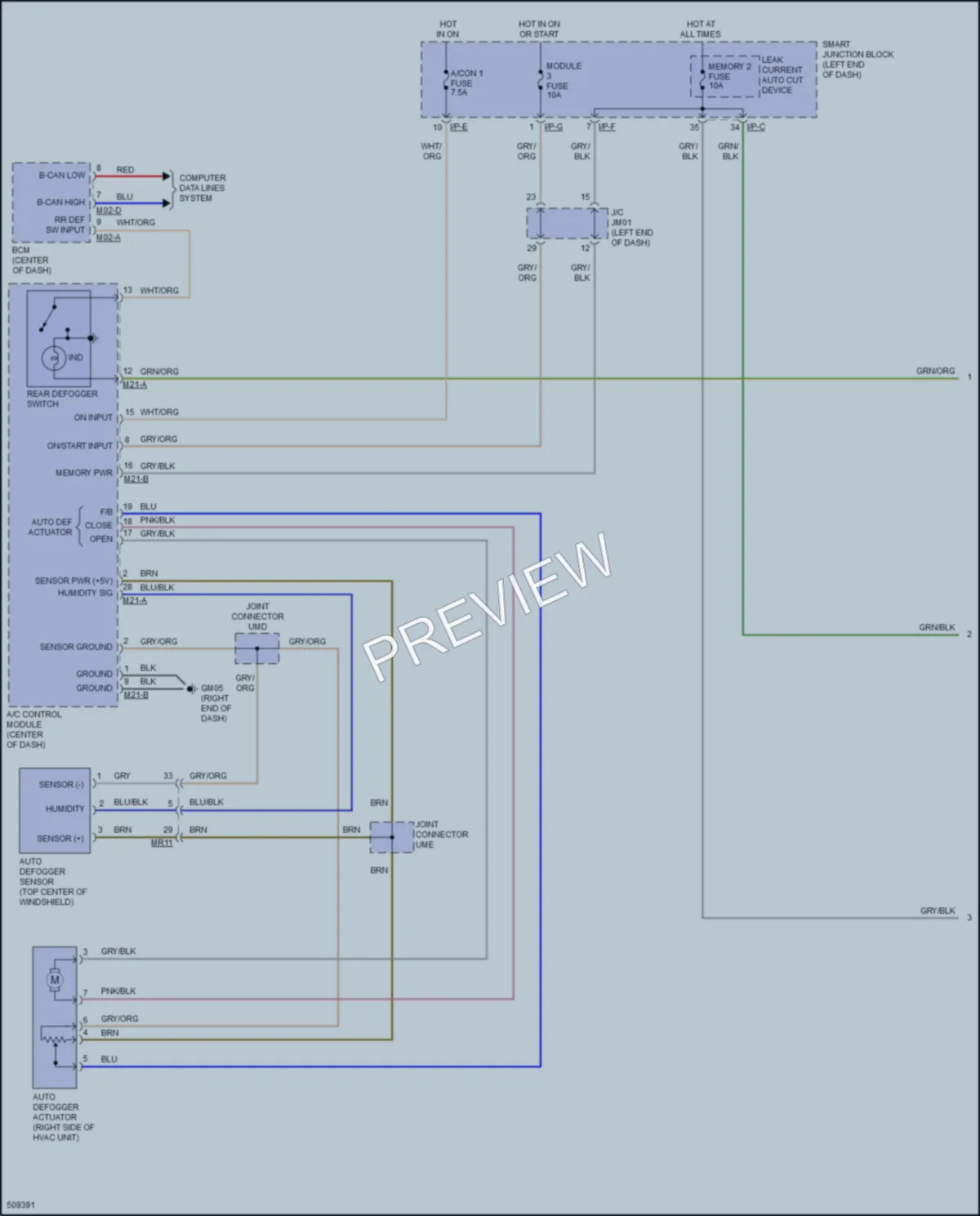 2017 Hyundai SantaFeSport Defoggers wiring diagram preview