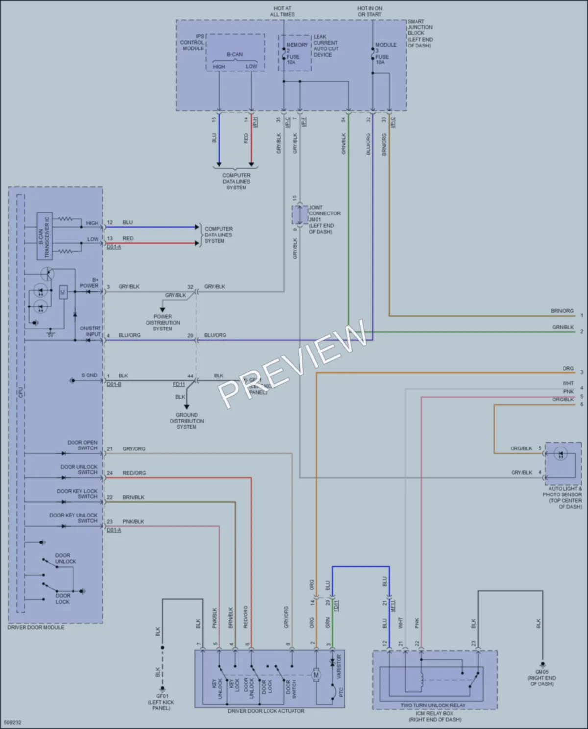 2017 Hyundai SantaFeSport Power Door Locks wiring diagram preview