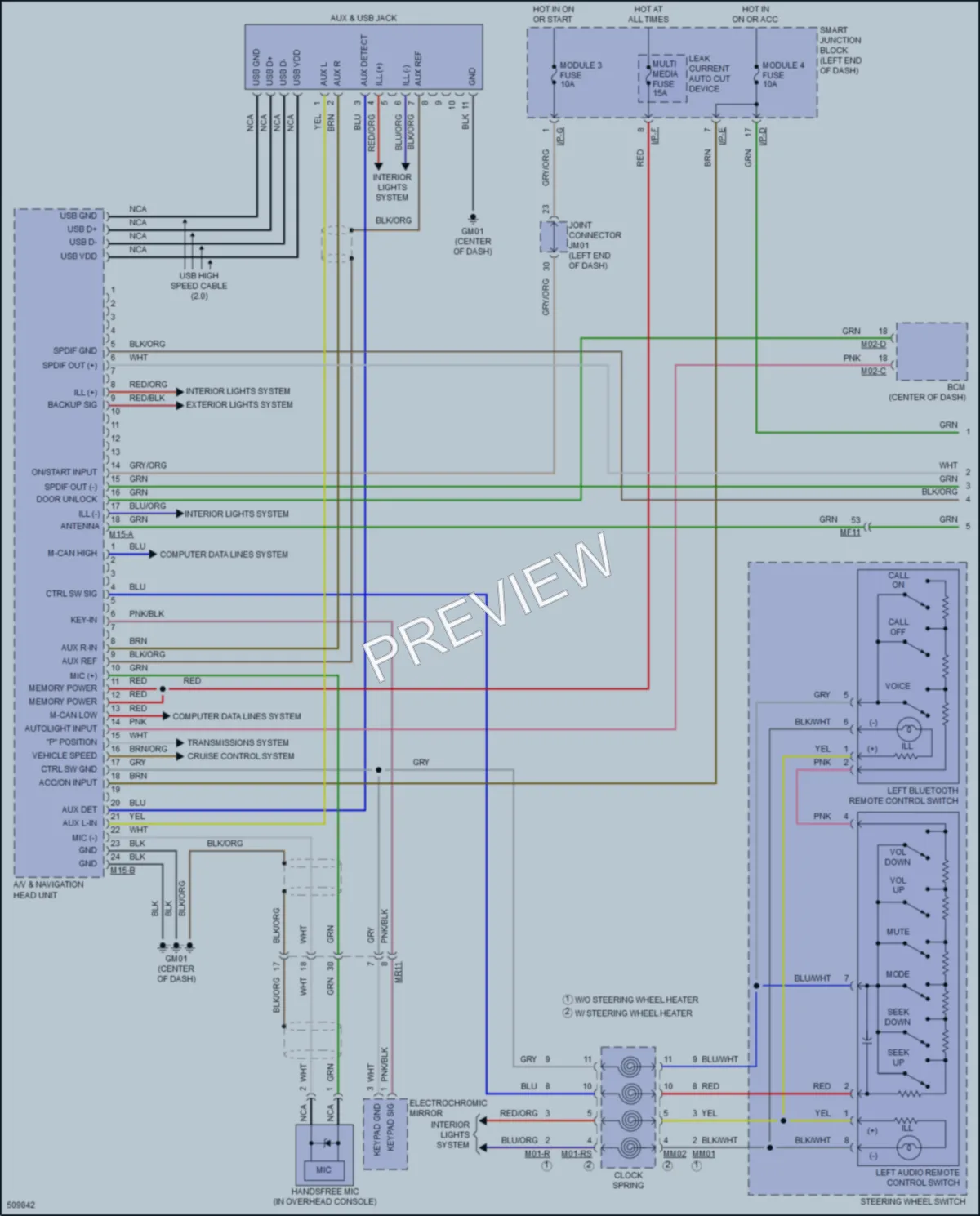 2017 Hyundai SantaFeSport Radio wiring diagram preview