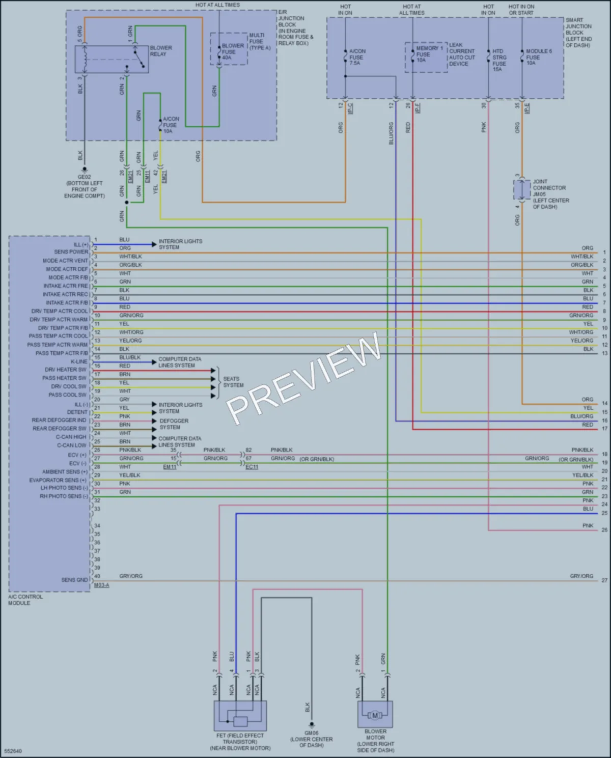 2017 Hyundai Sonata Air Conditioning wiring diagram preview