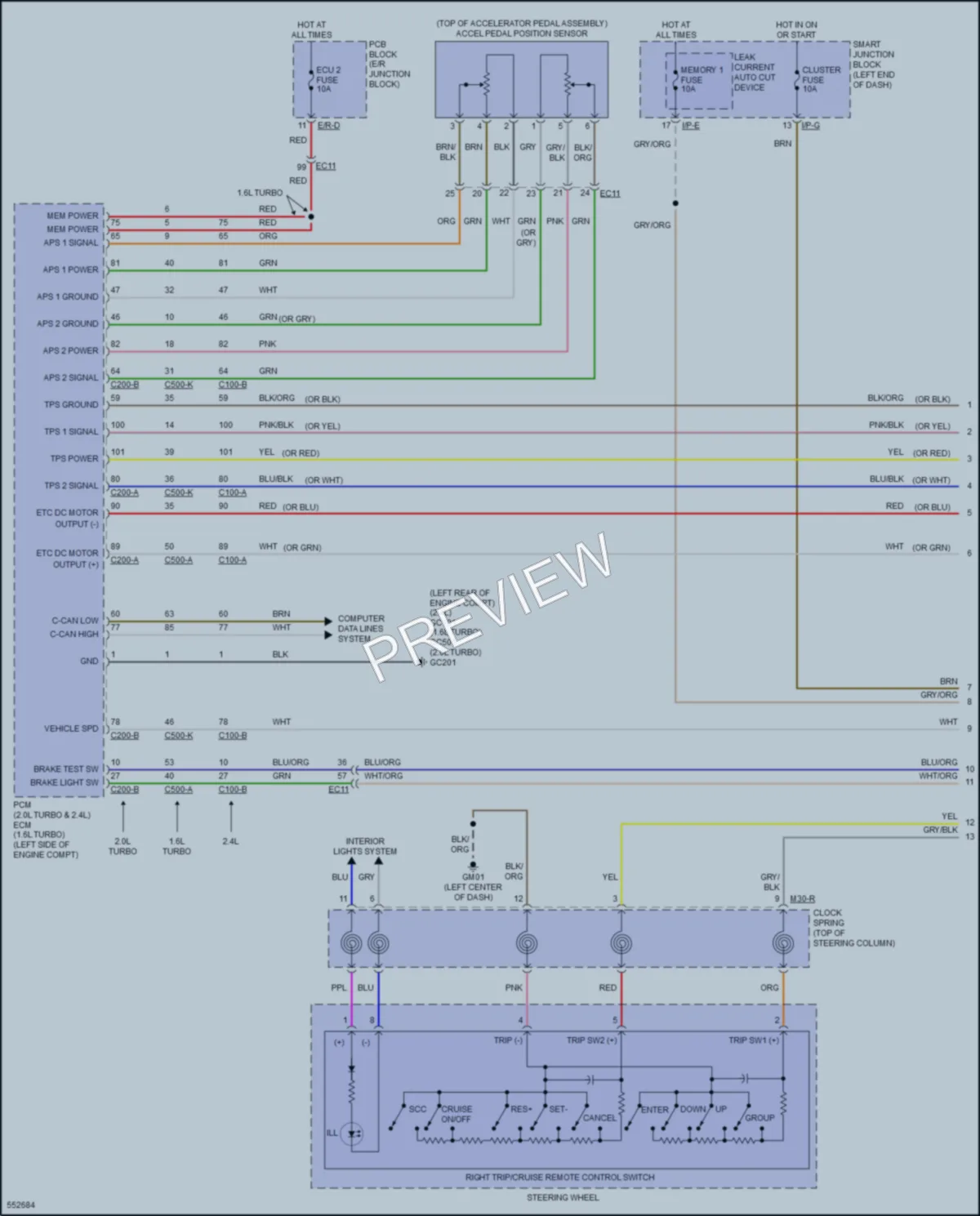 2017 Hyundai Sonata Cruise Control wiring diagram preview