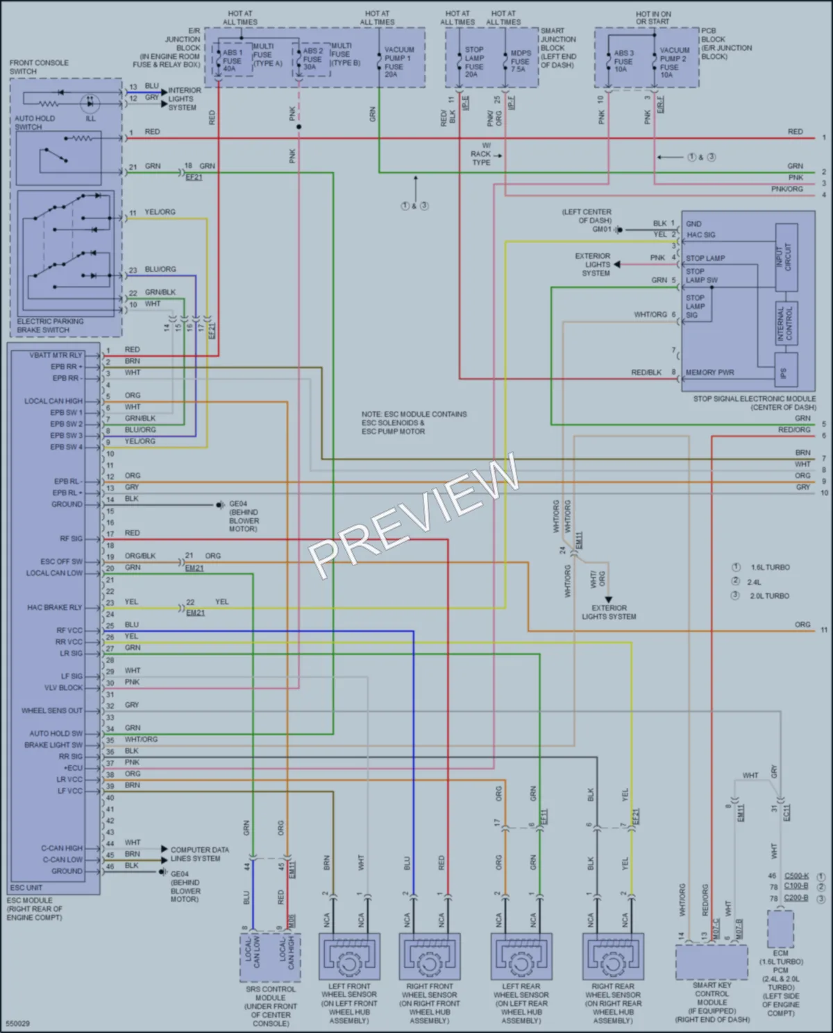 2017 Hyundai SonataHybrid Anti Lock Brakes wiring diagram preview