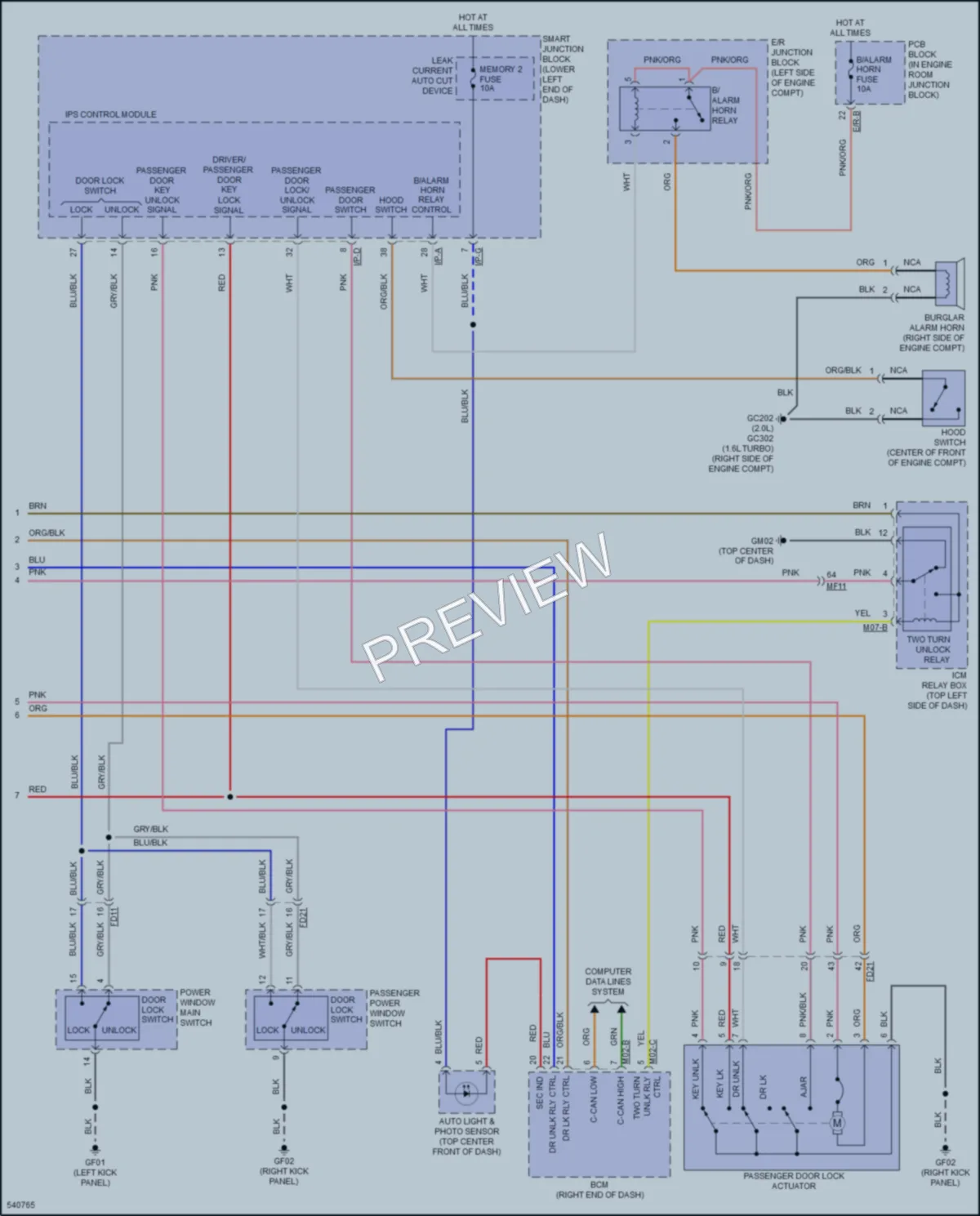 2017 Hyundai Tucson Anti Theft wiring diagram preview