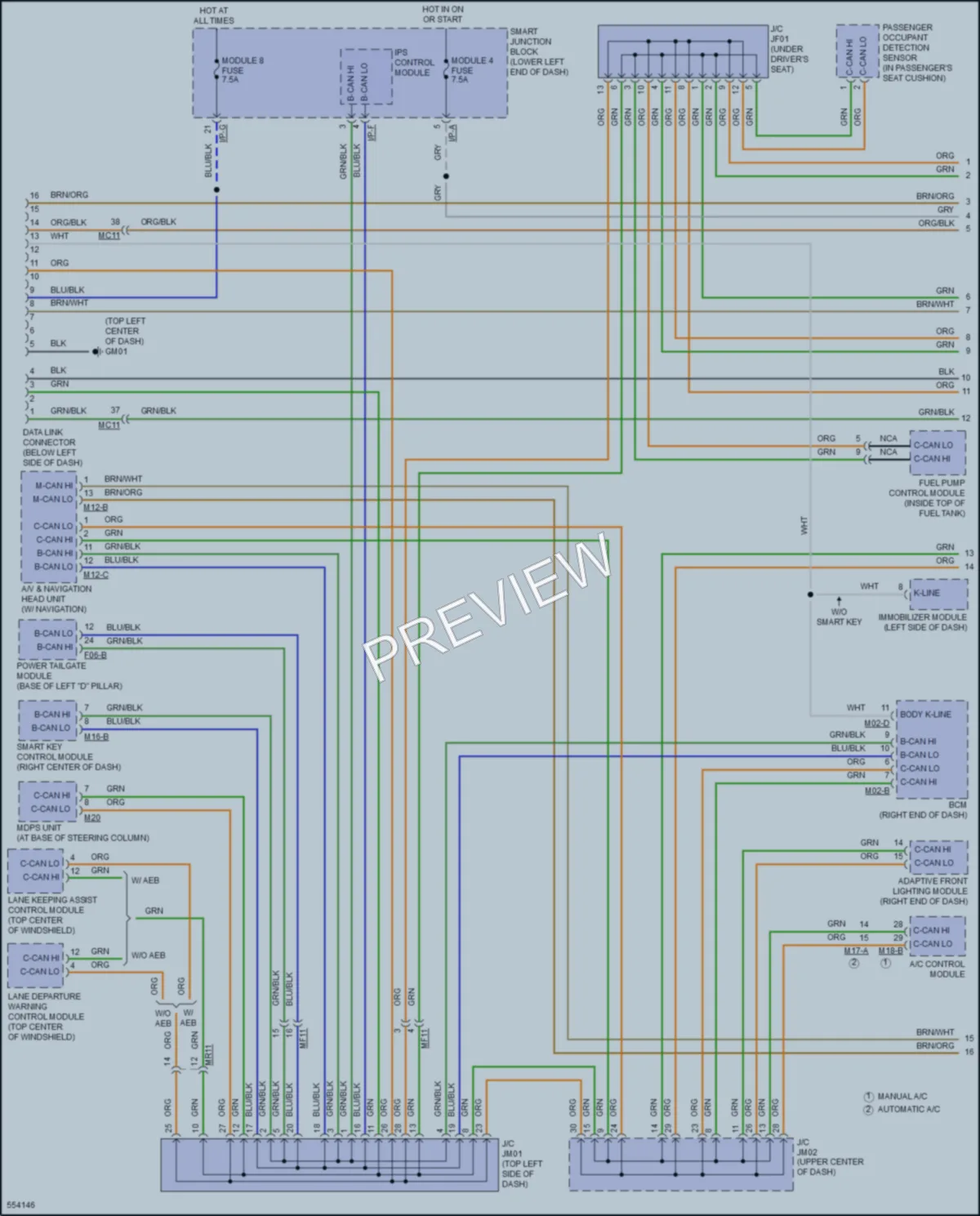 2017 Hyundai Tucson Computer Data Lines wiring diagram preview