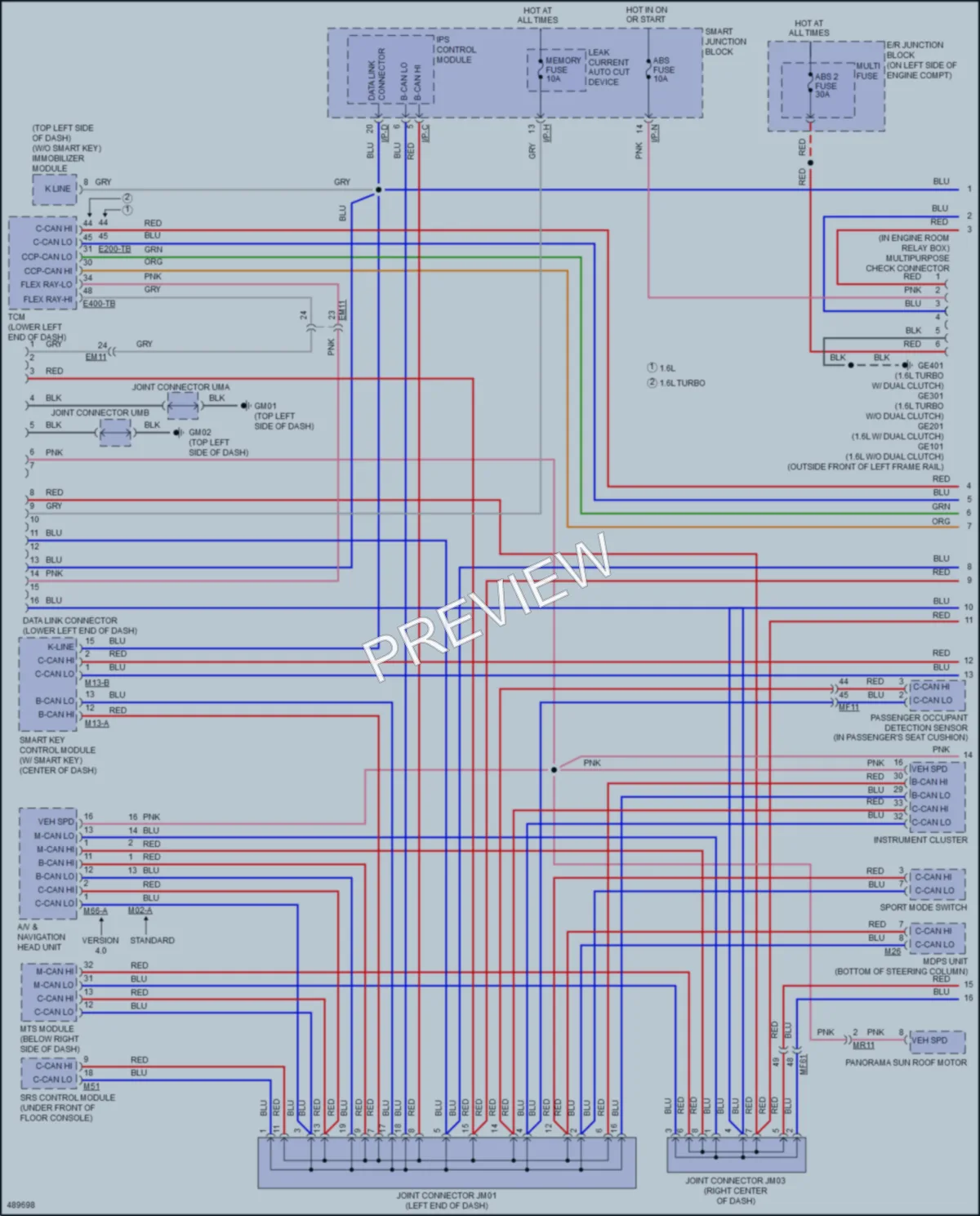 2017 Hyundai Veloster Computer Data Lines wiring diagram preview