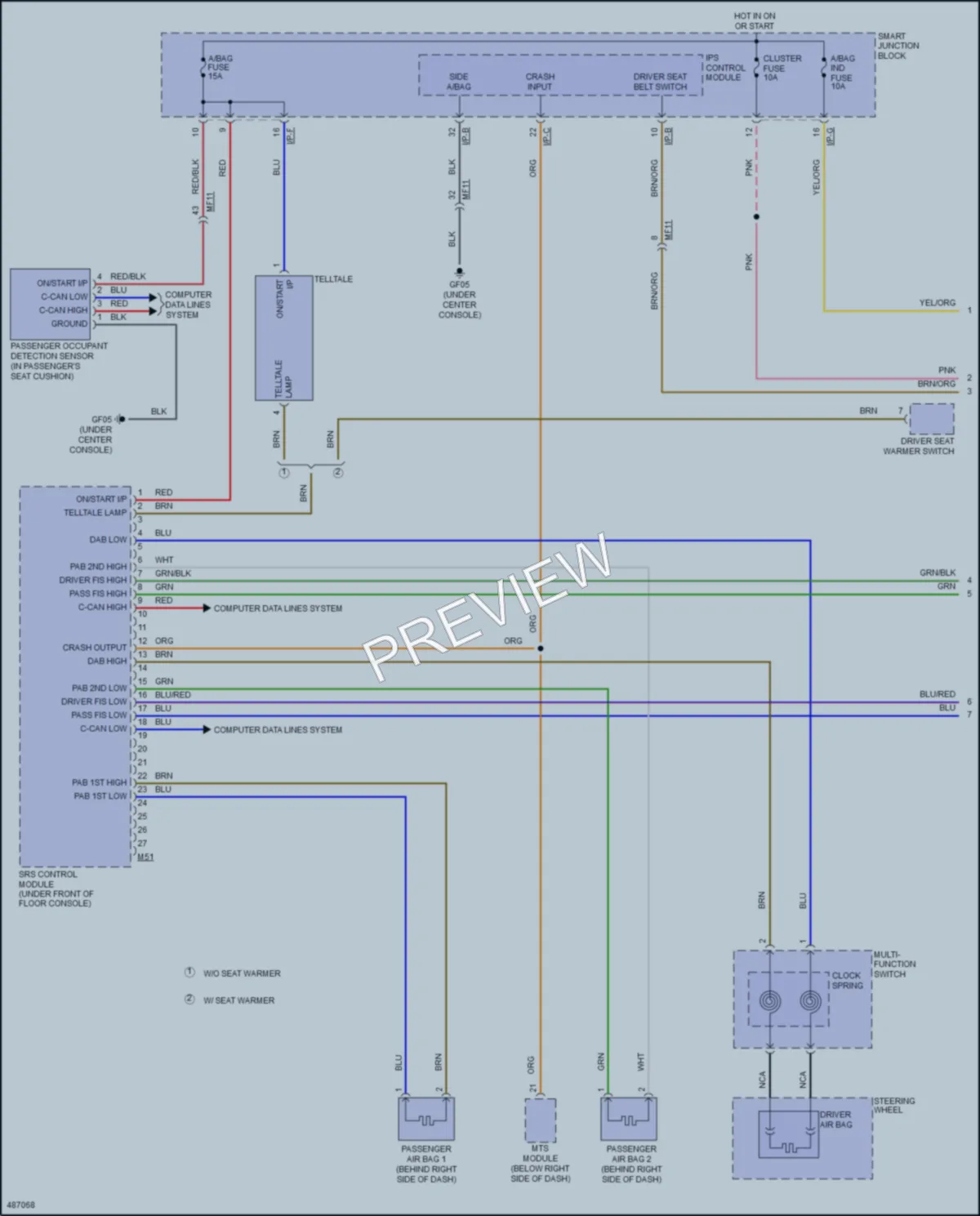 2017 Hyundai Veloster Supplemental Restraints wiring diagram preview