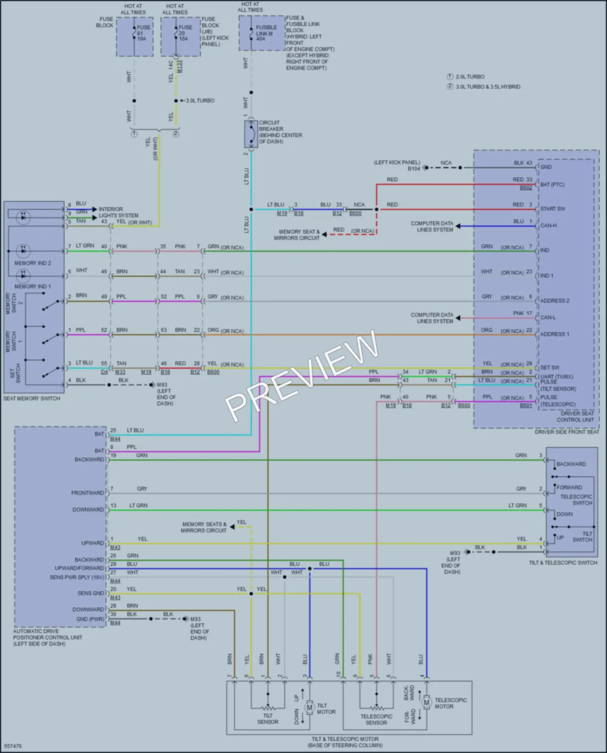 2017 Infiniti Q50Hybrid Memory Systems wiring diagram preview
