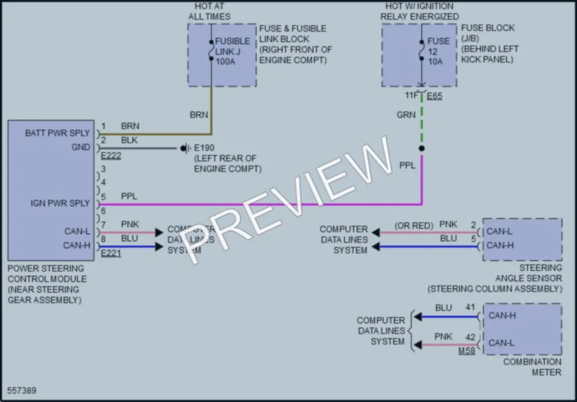 2017 Infiniti Q60 Electronic Power Steering wiring diagram preview