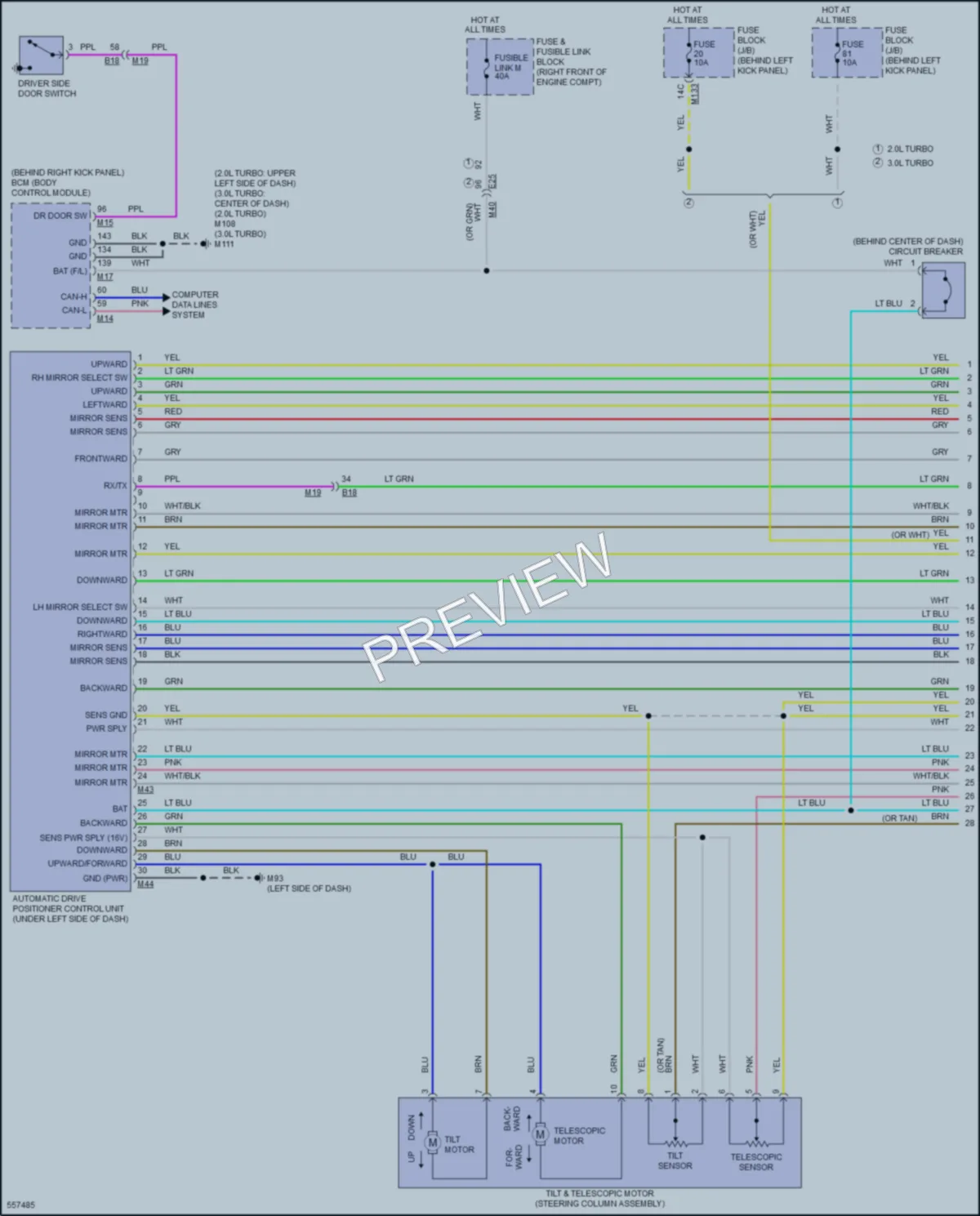 2017 Infiniti Q60 Memory Systems wiring diagram preview