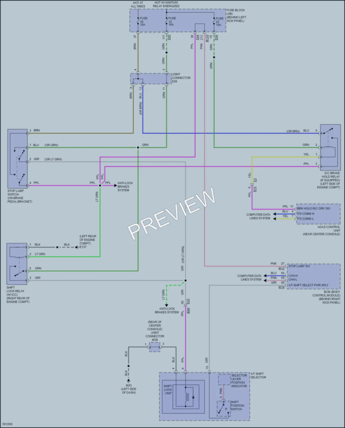 2017 Infiniti Q60 Shift Interlock wiring diagram preview