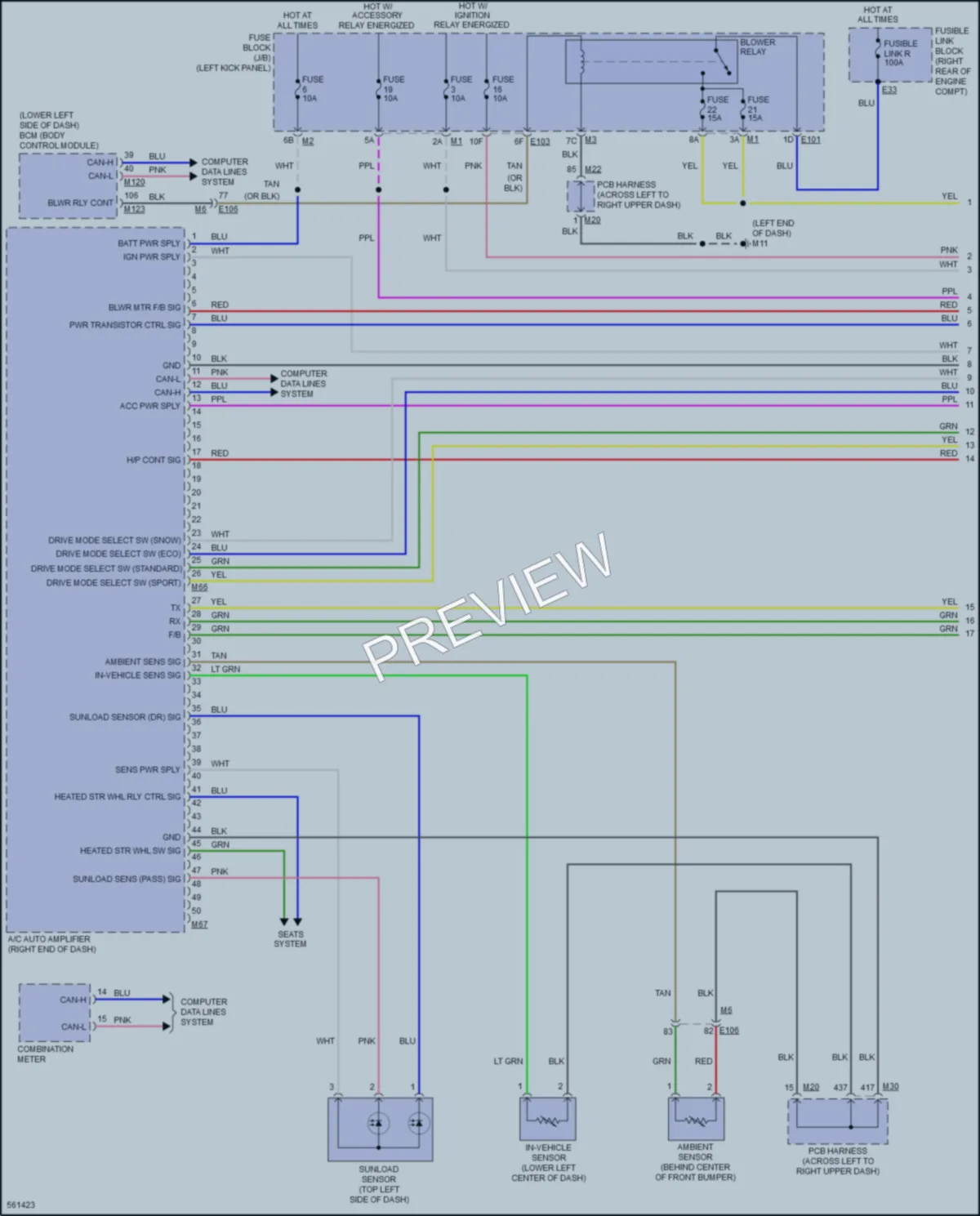 2017 Infiniti Q70 Air Conditioning wiring diagram preview