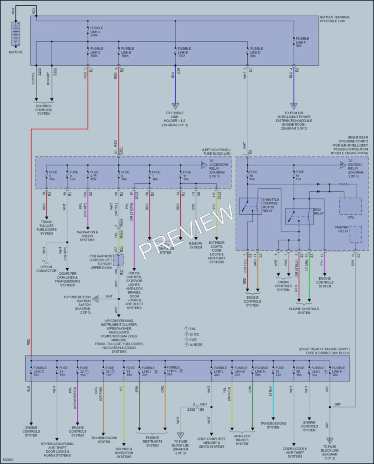 2017 Infiniti Q70 Power Distribution wiring diagram preview