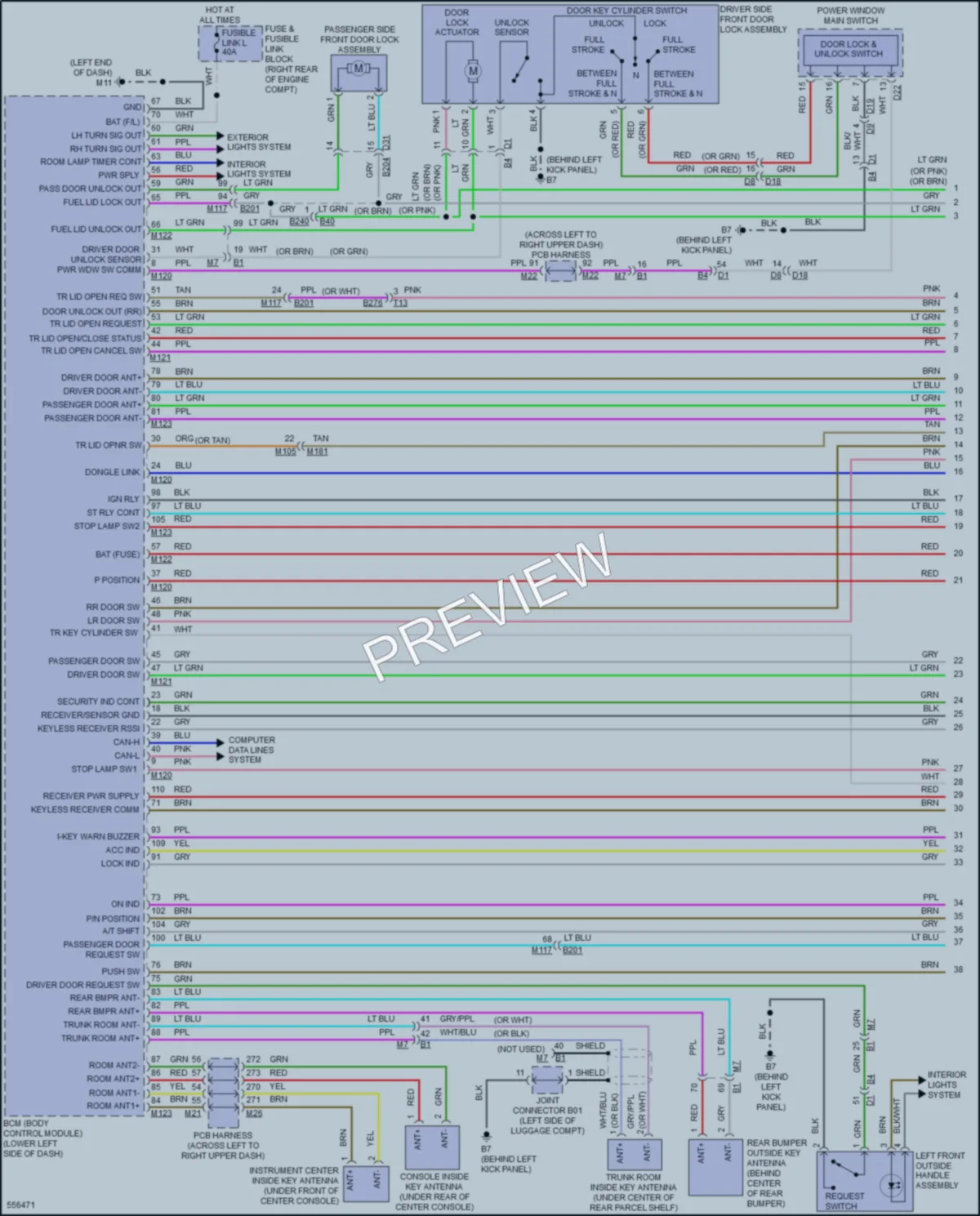 2017 Infiniti Q70Hybrid Anti Theft wiring diagram preview