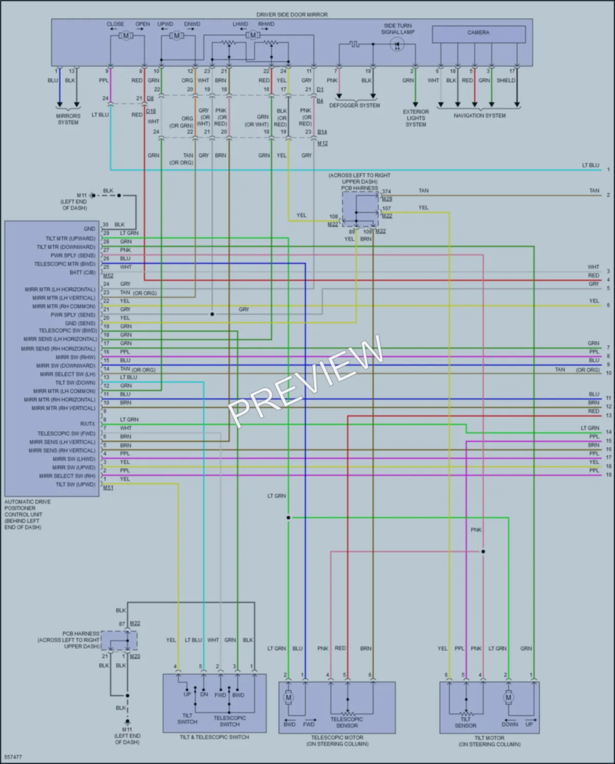 2017 Infiniti Q70Hybrid Memory Systems wiring diagram preview
