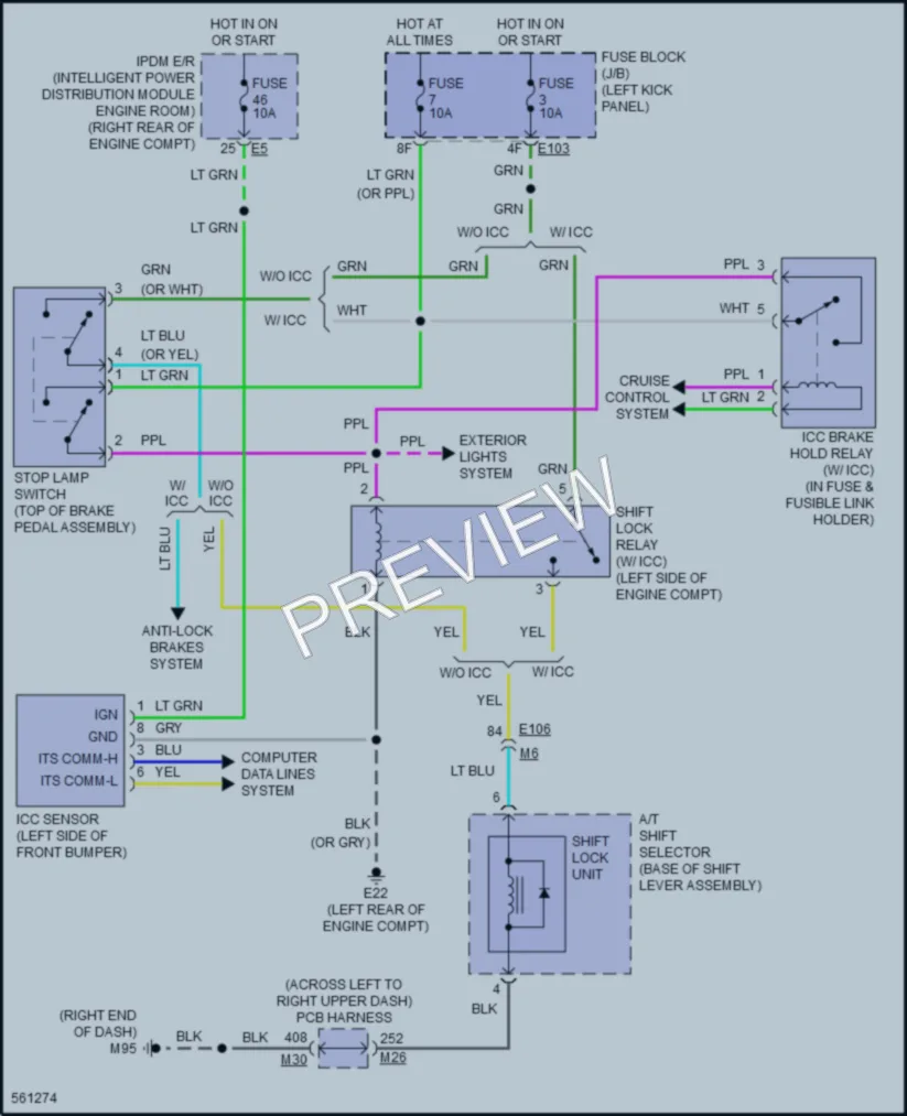 2017 Infiniti Q70Hybrid Shift Interlock wiring diagram preview