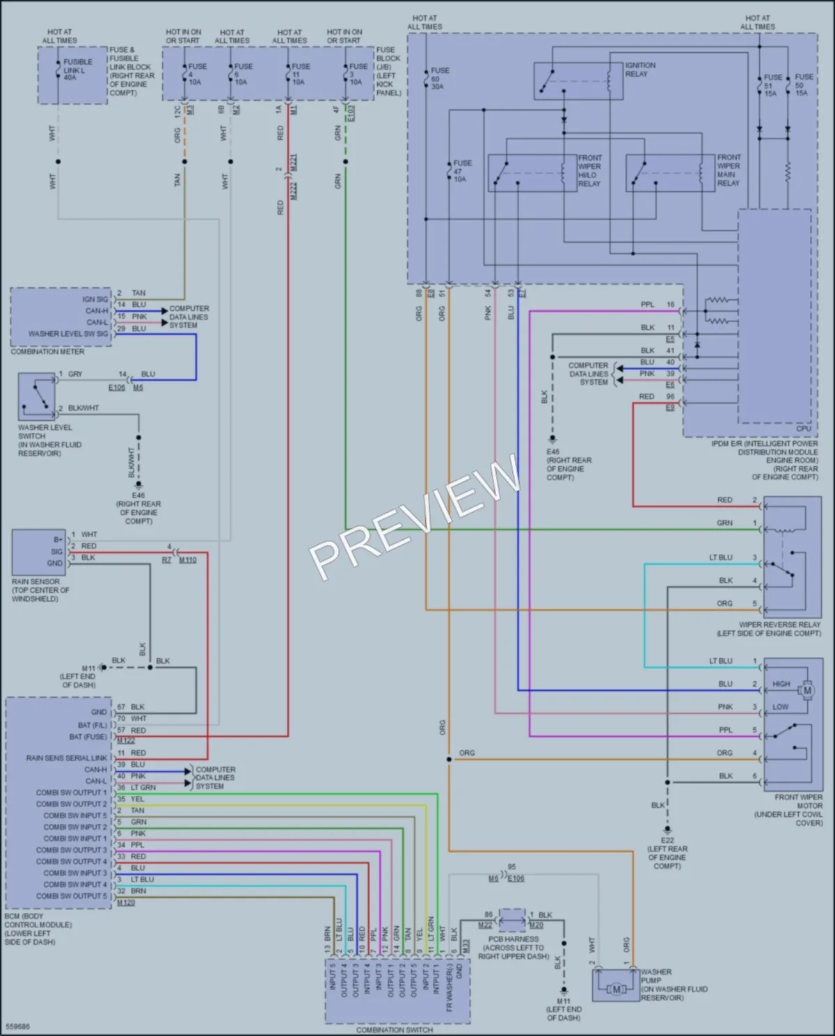 2017 Infiniti Q70Hybrid Wiper Washer wiring diagram preview
