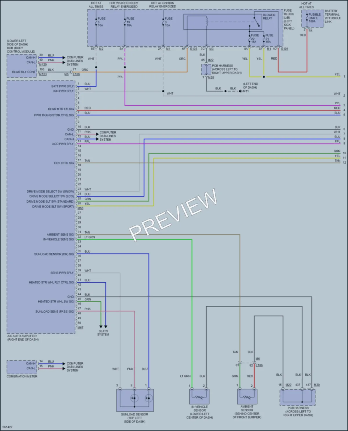 2017 Infiniti Q70L Air Conditioning wiring diagram preview