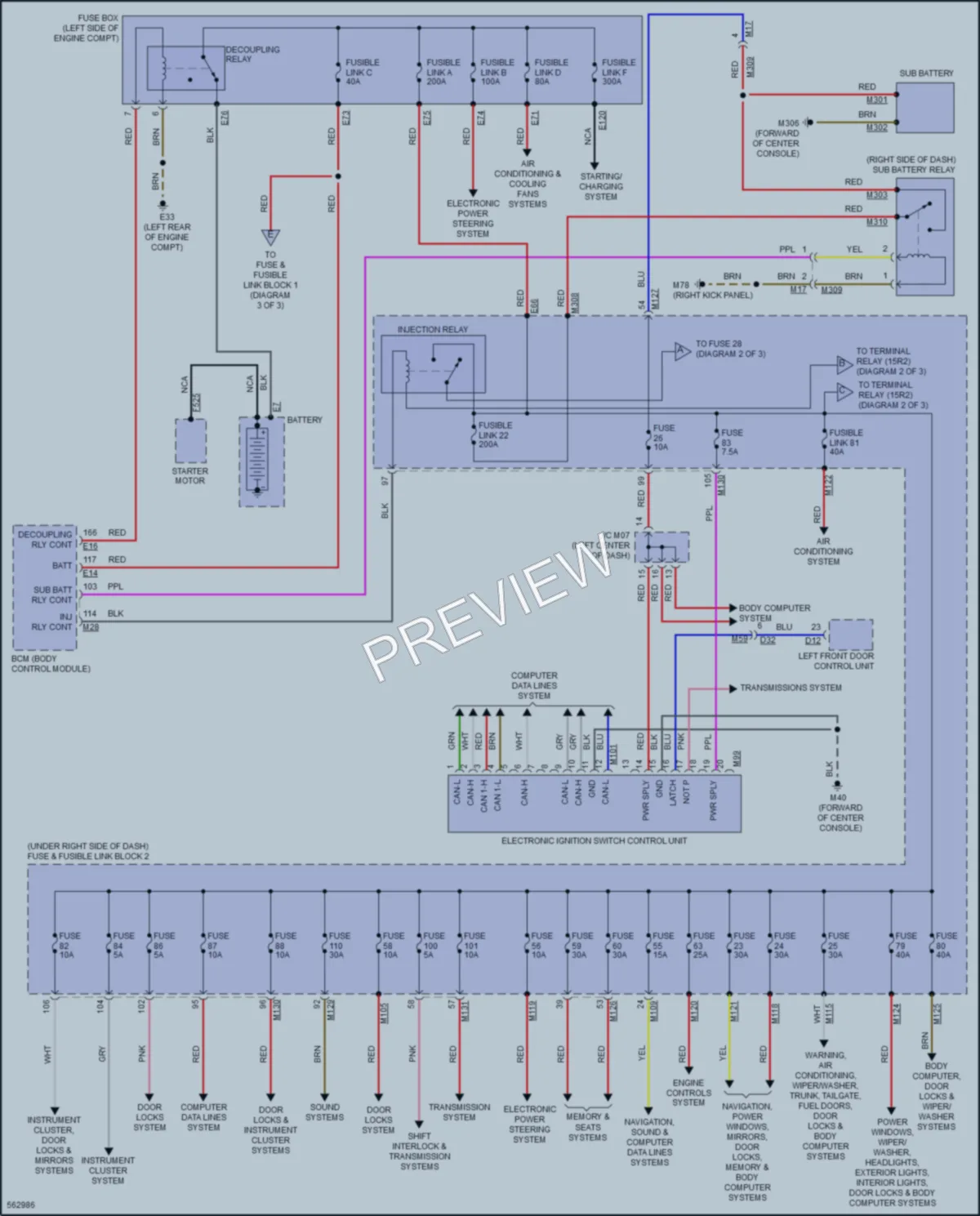 2017 Infiniti QX30 Power Distribution wiring diagram preview