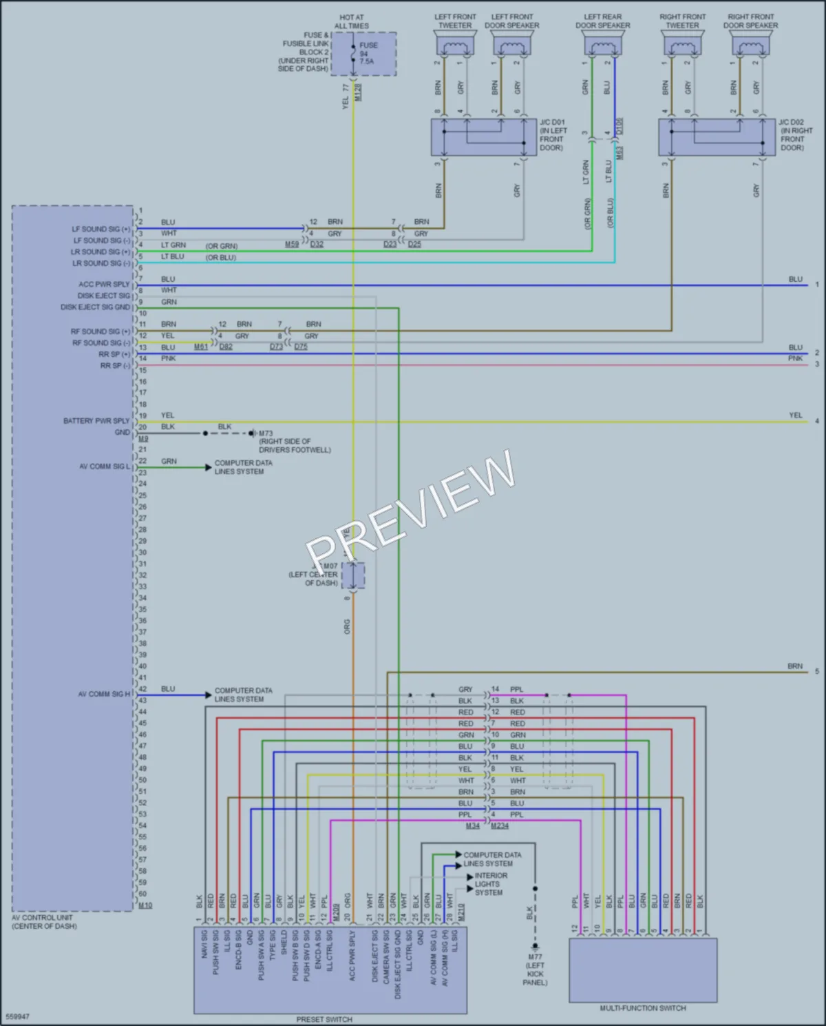 2017 Infiniti QX30 Radio wiring diagram preview