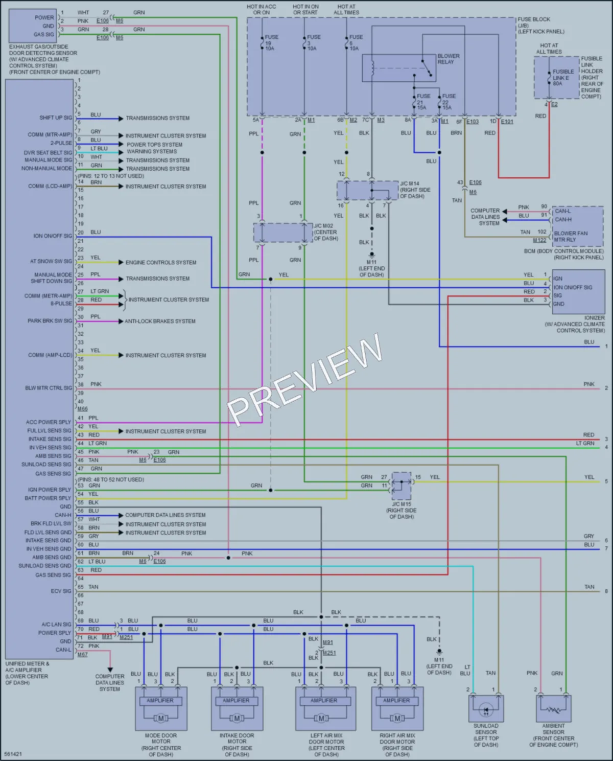 2017 Infiniti QX50 Air Conditioning wiring diagram preview