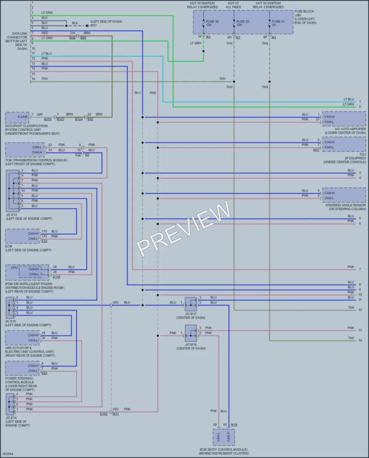 2017 Infiniti QX60 Computer Data Lines wiring diagram preview