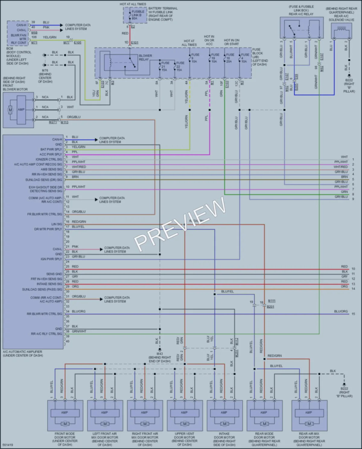 2017 Infiniti QX80 Air Conditioning wiring diagram preview
