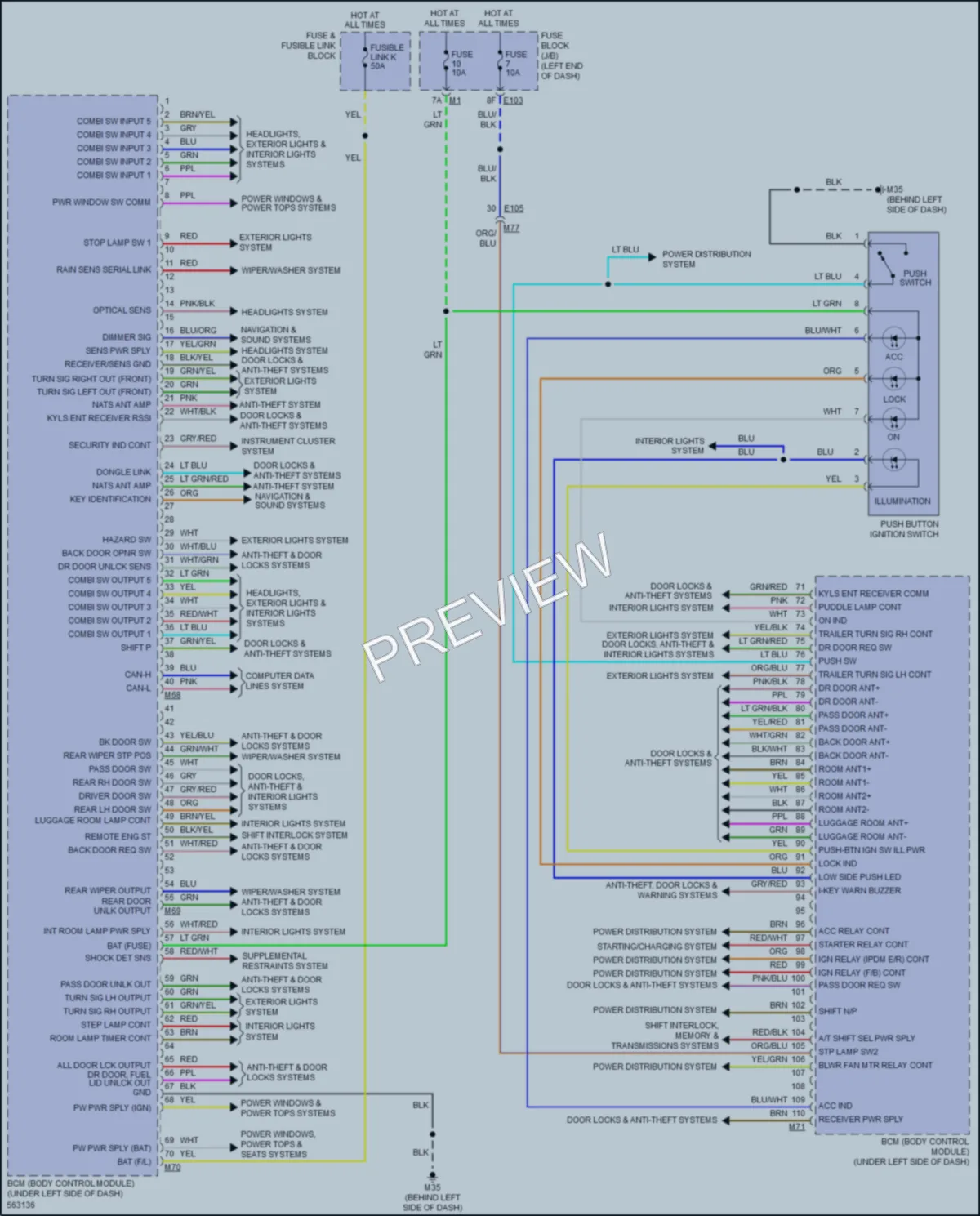 2017 Infiniti QX80 Body Control Modules wiring diagram preview