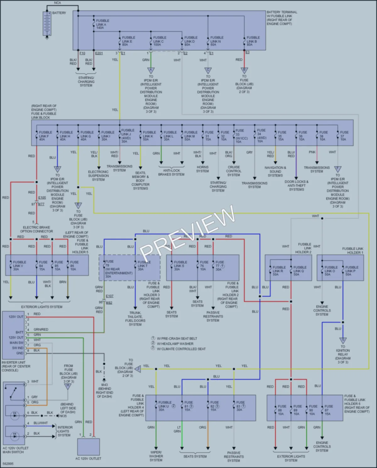 2017 Infiniti QX80 Power Distribution wiring diagram preview