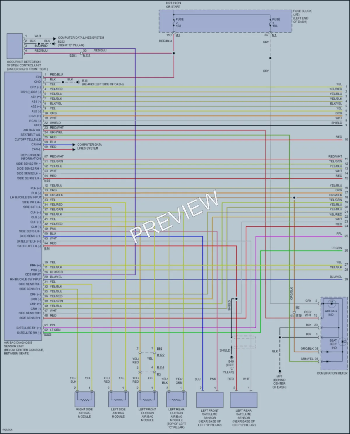 2017 Infiniti QX80 Supplemental Restraints wiring diagram preview