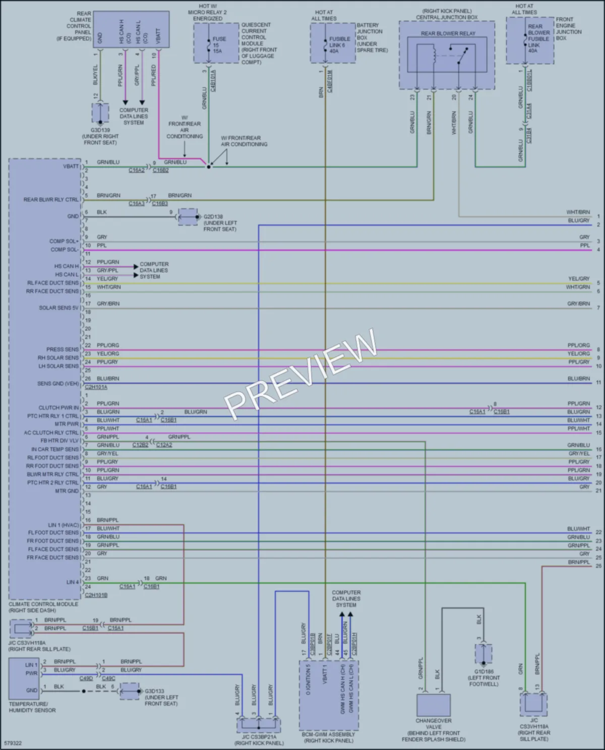 2017 Jaguar FPace Air Conditioning wiring diagram preview