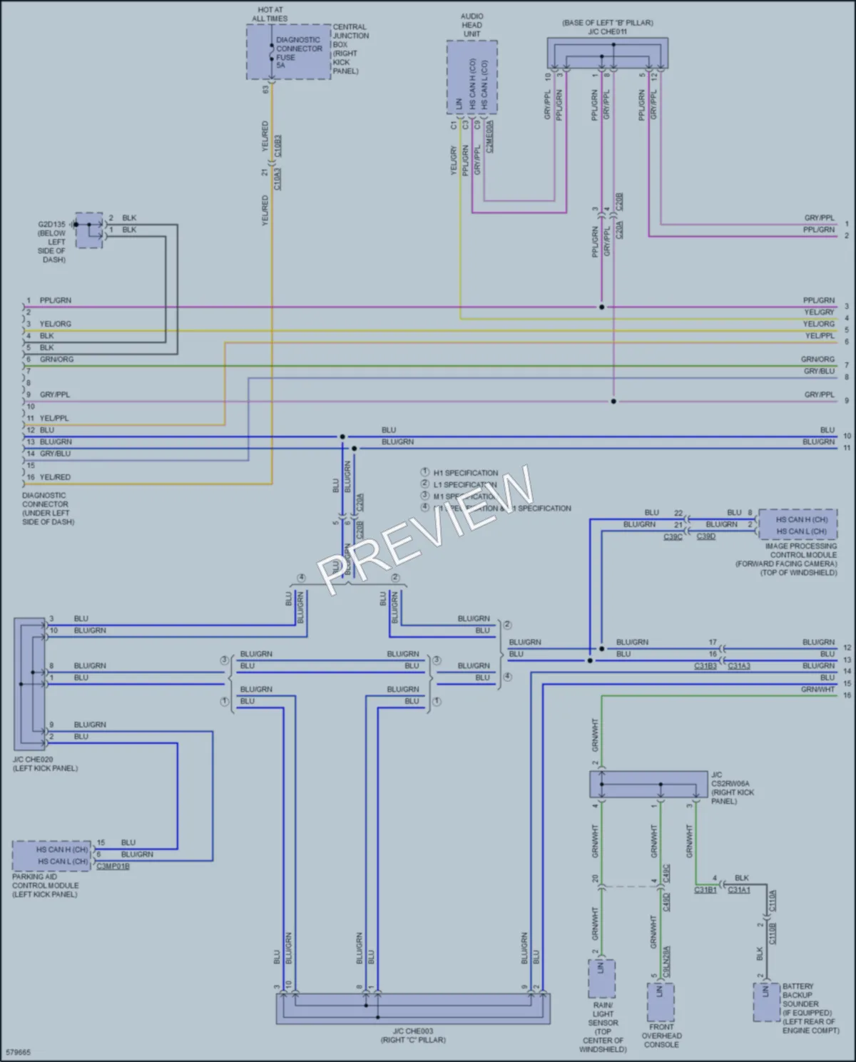 2017 Jaguar FPace Computer Data Lines wiring diagram preview