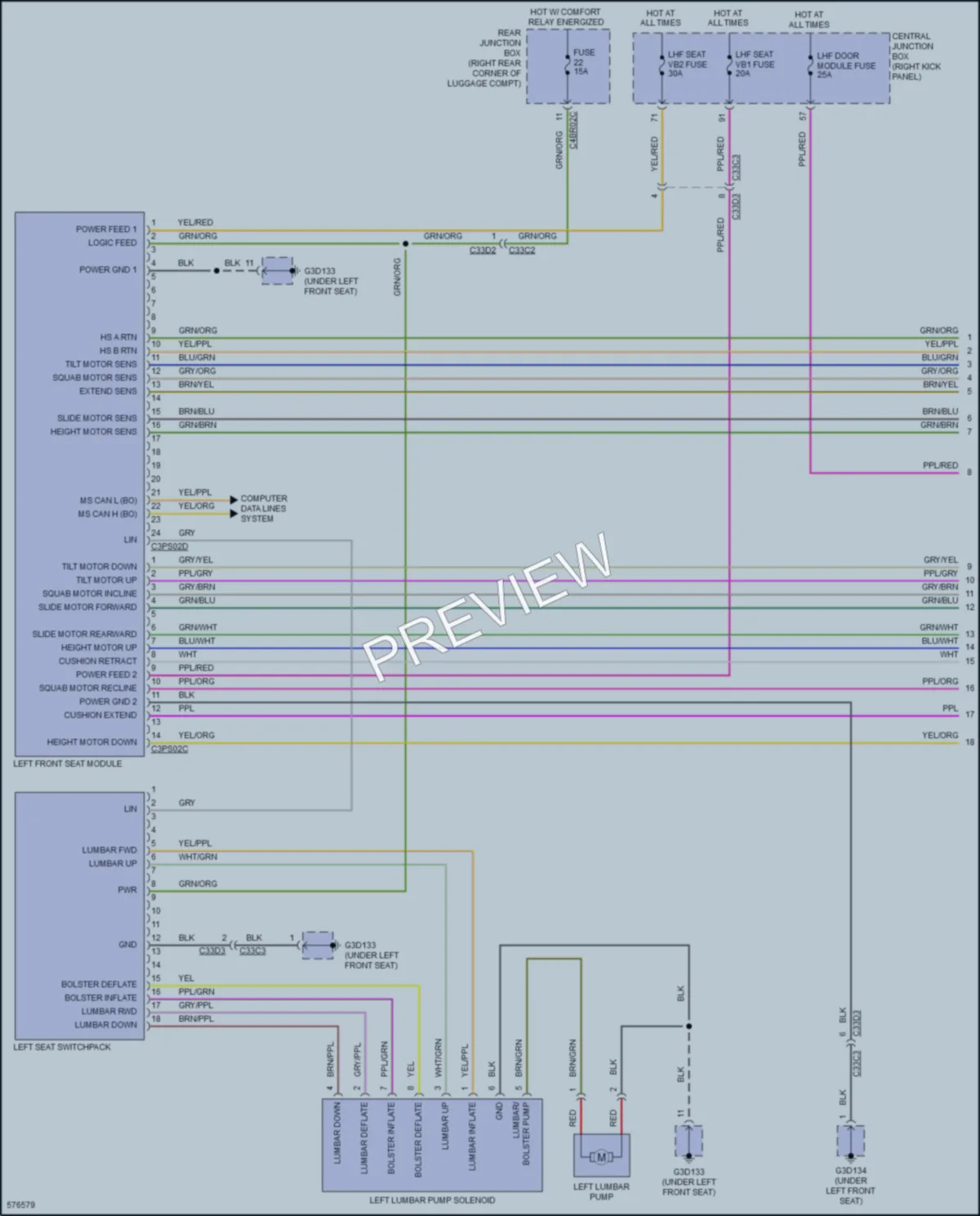 2017 Jaguar FPace Memory Systems wiring diagram preview