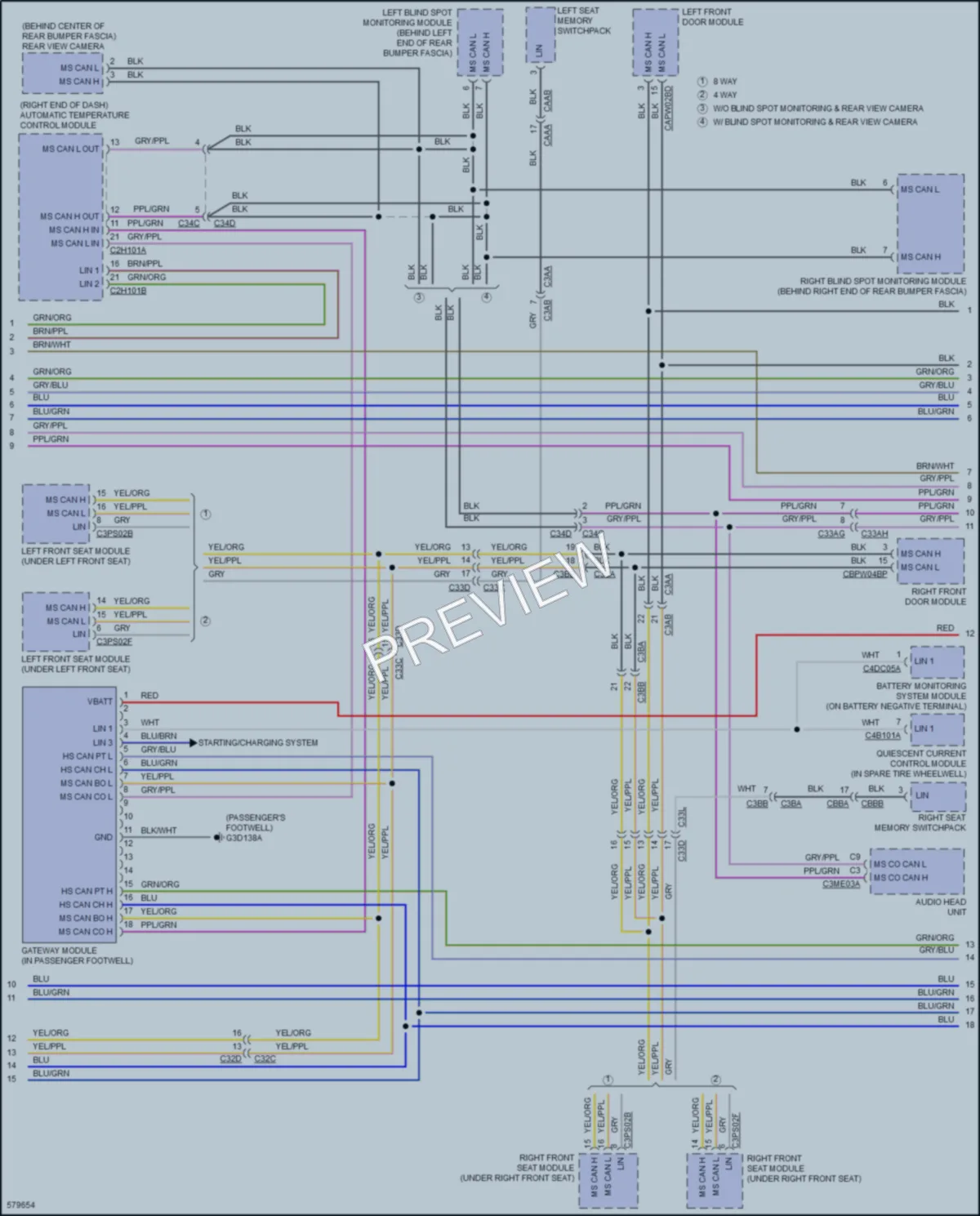 2017 Jaguar FType Computer Data Lines wiring diagram preview