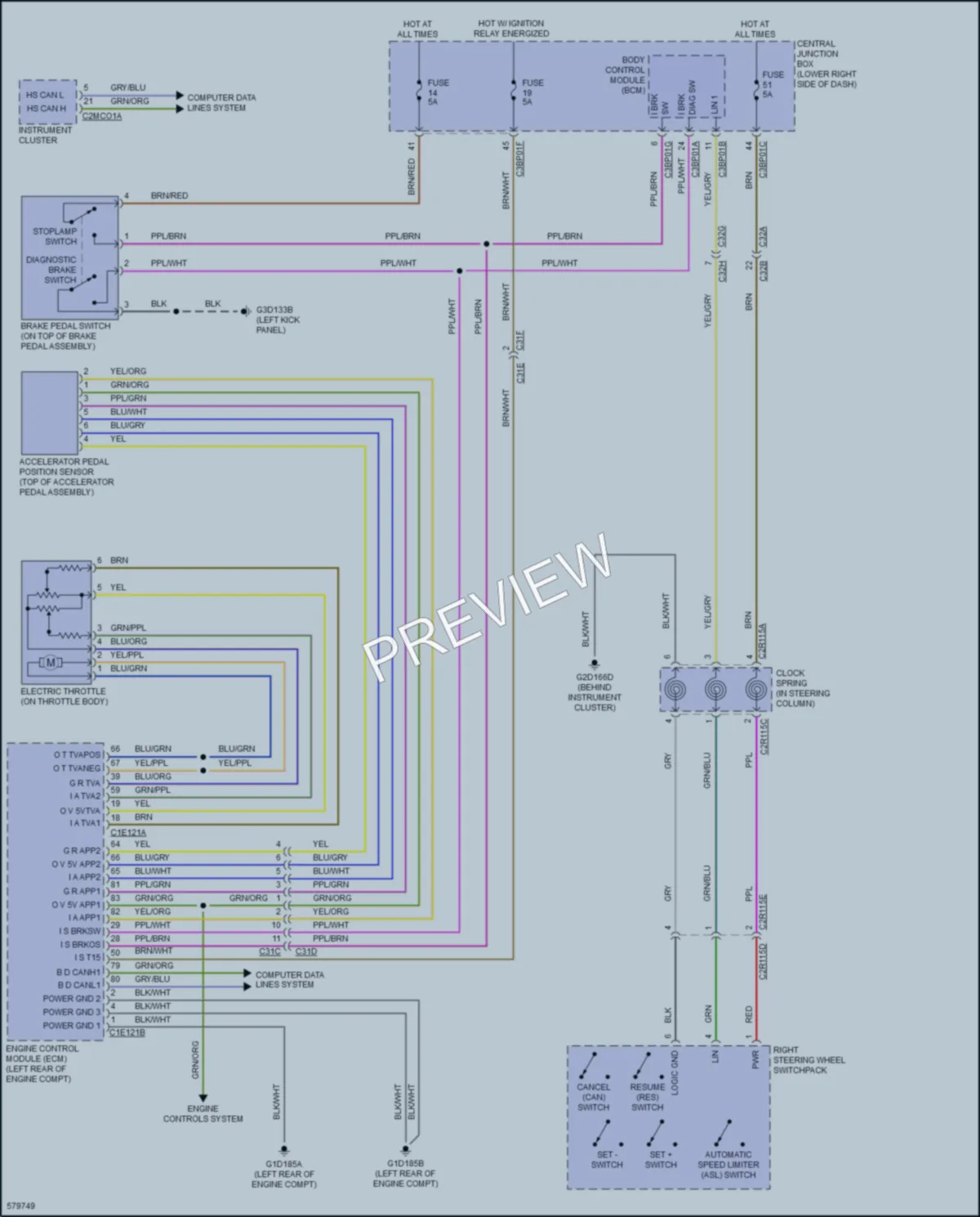 2017 Jaguar FType Cruise Control wiring diagram preview