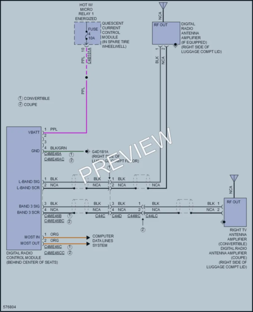 2017 Jaguar FType Radio wiring diagram preview