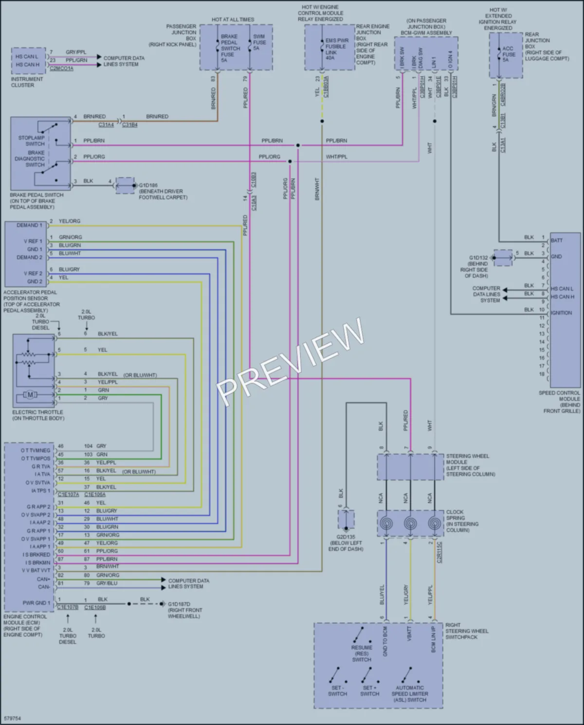 2017 Jaguar XE Cruise Control wiring diagram preview